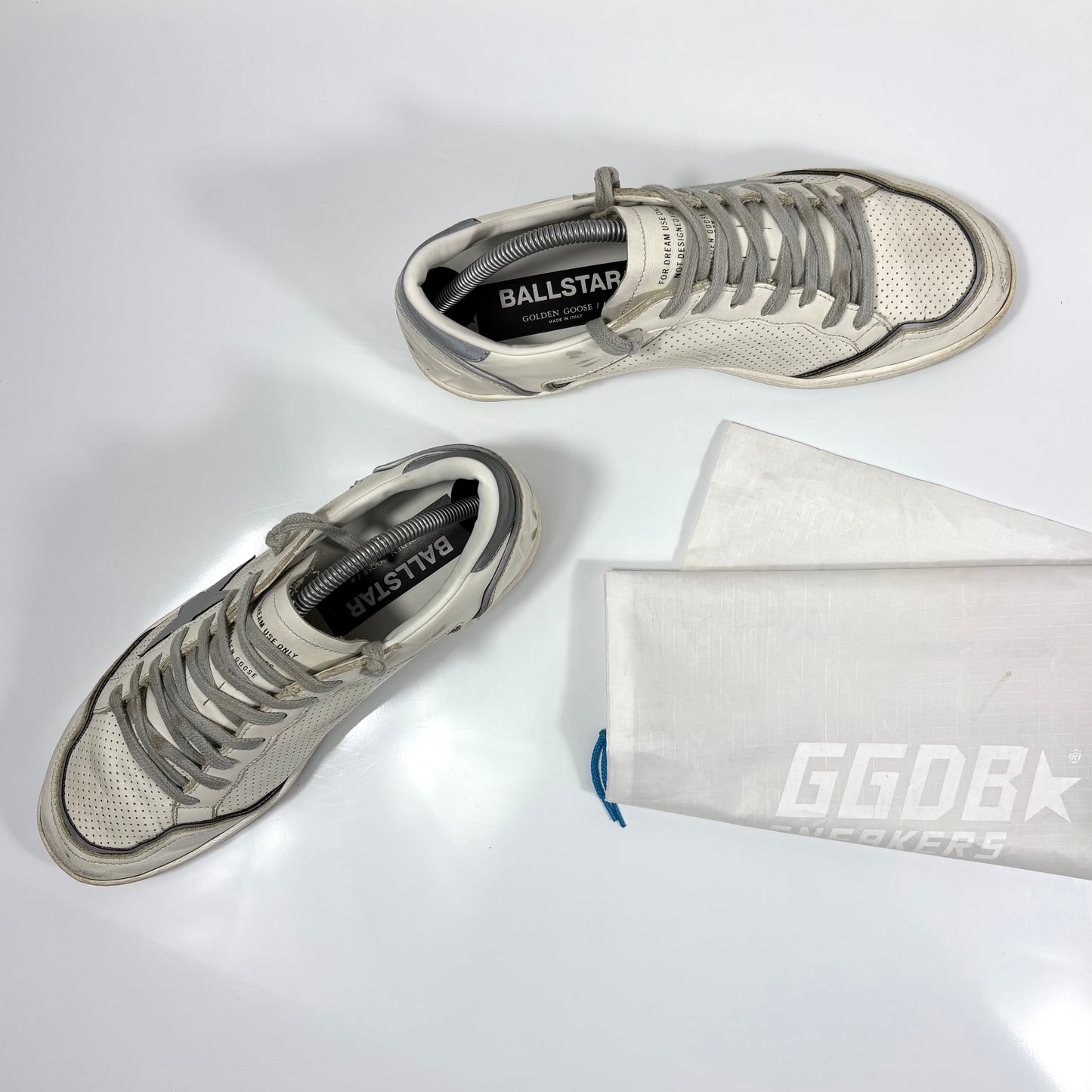 Golden goose ballstar traforata bianche e grigio sulla stella e sui talloni 42