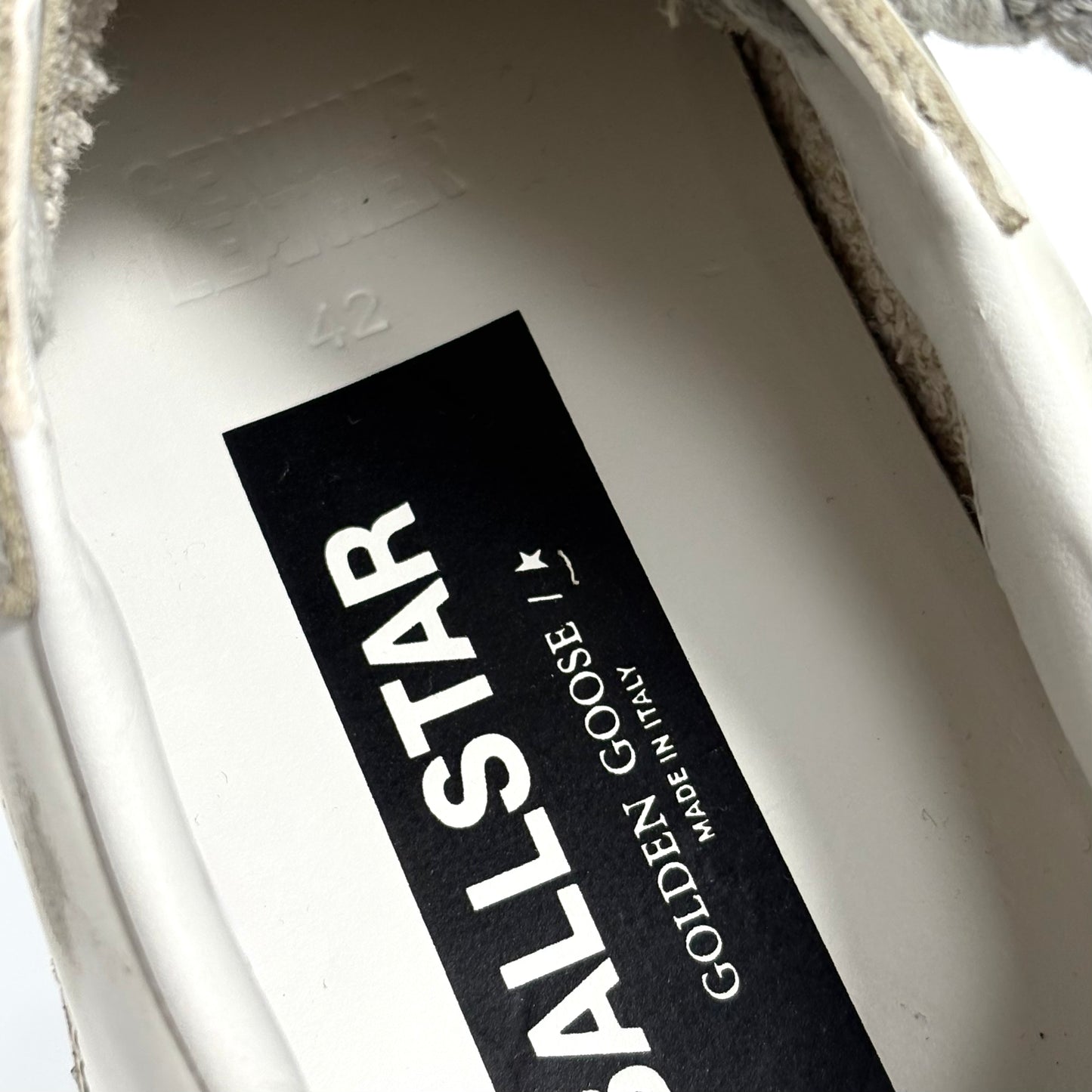 Golden goose ballstar traforata bianche e grigio sulla stella e sui talloni 42