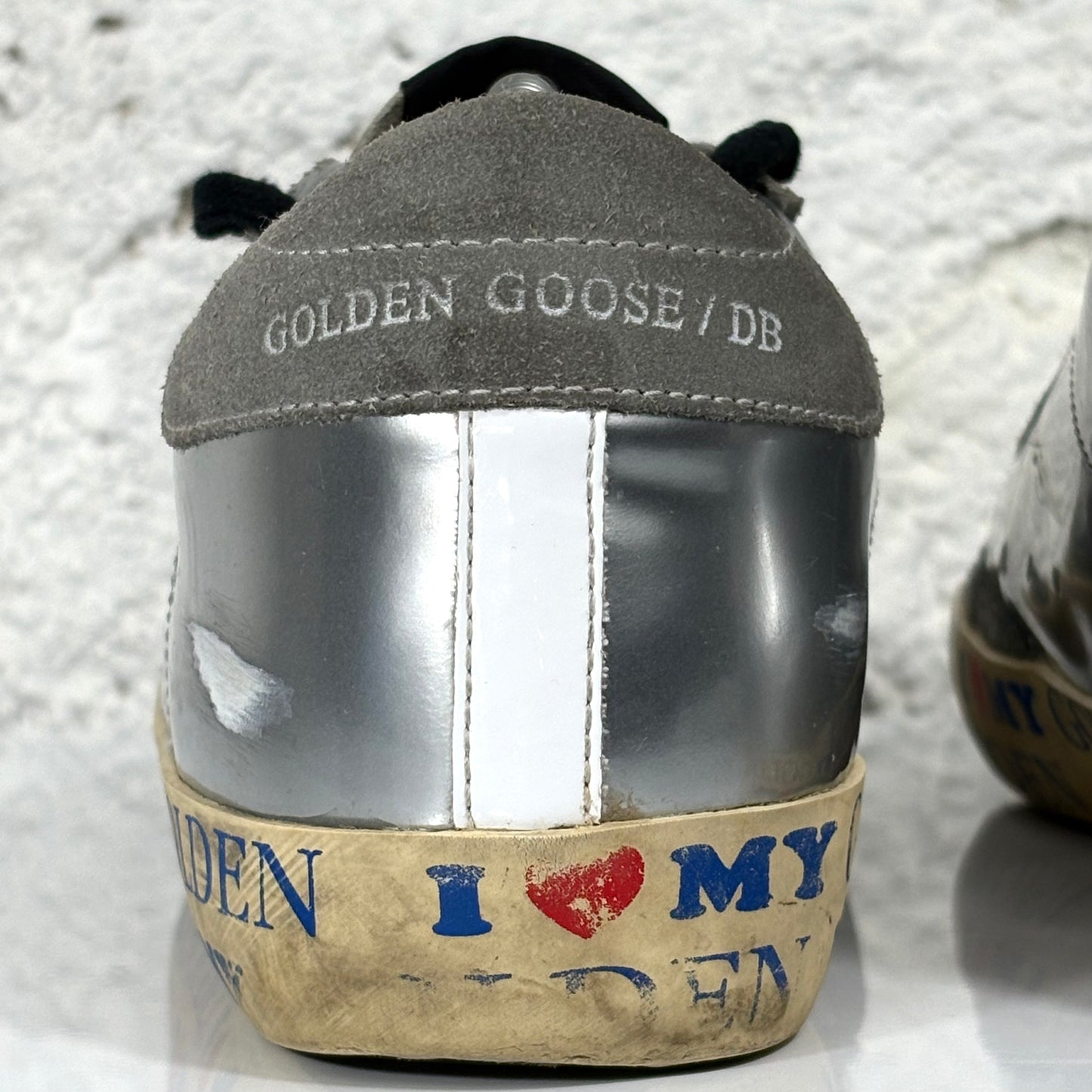 Golden Goose Superstar argento metallizzato 37