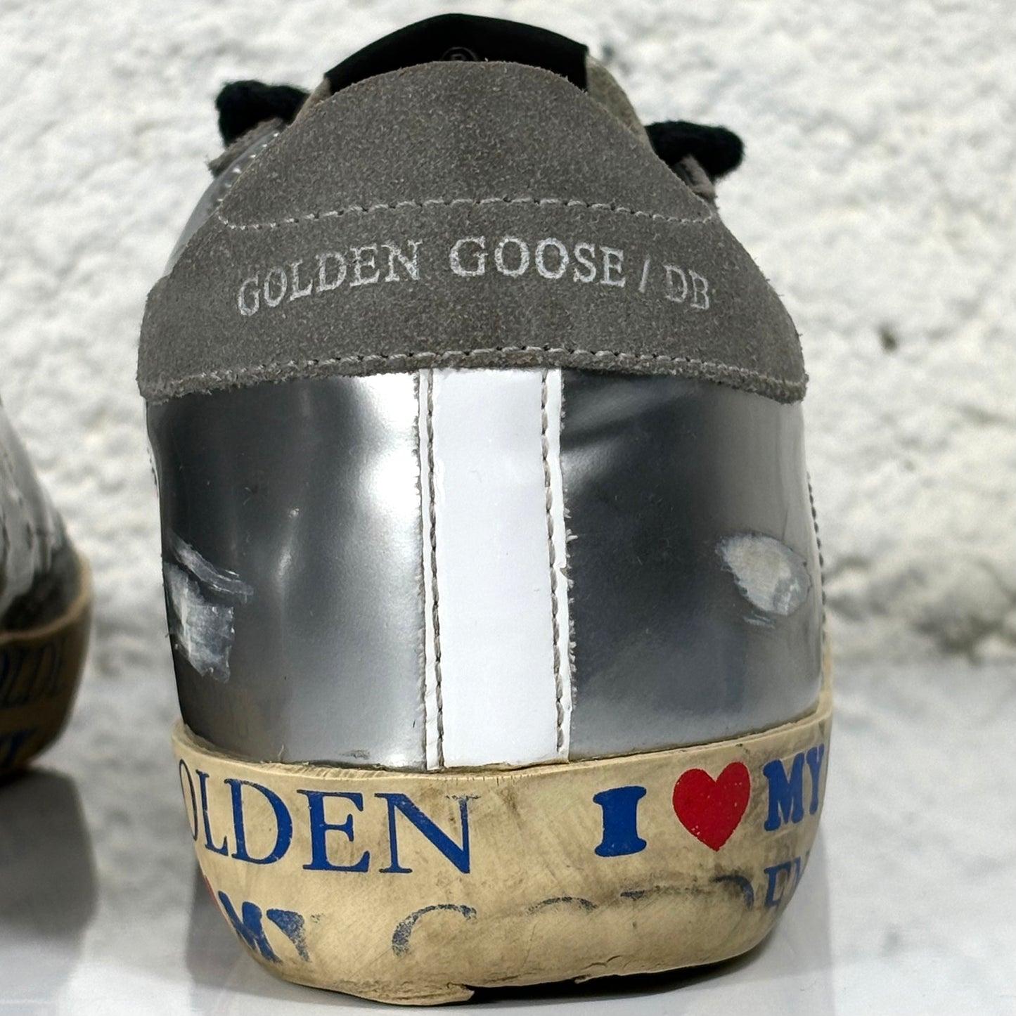 Golden Goose Superstar argento metallizzato 37