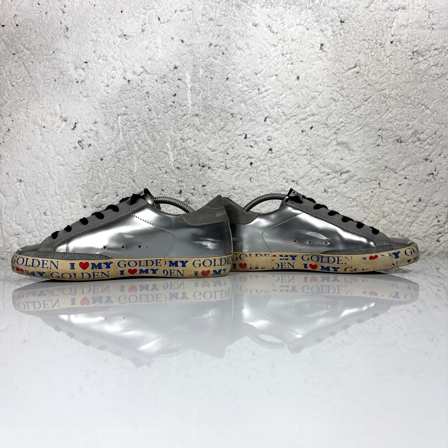 Golden Goose Superstar argento metallizzato 37