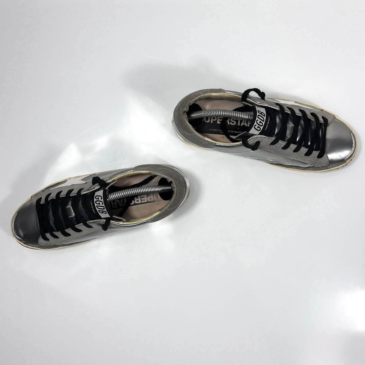 Golden Goose Superstar argento metallizzato 37