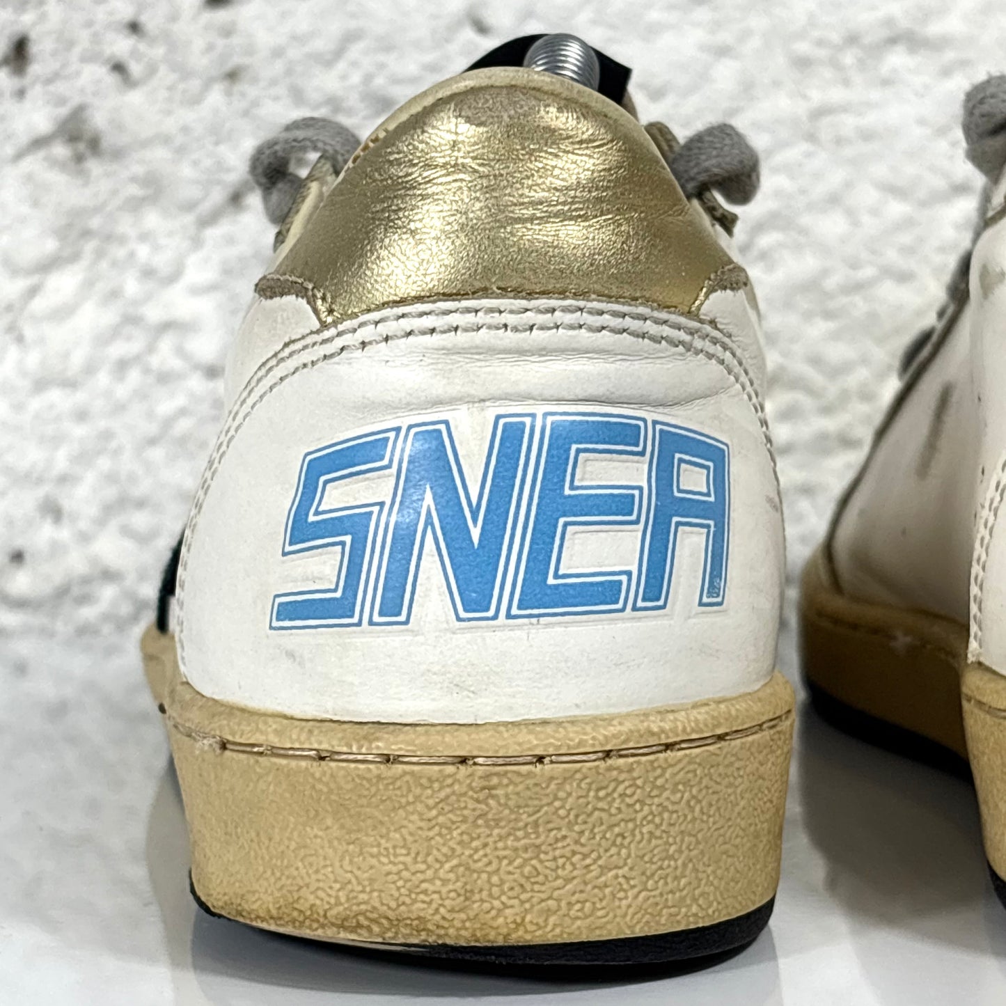 Golden goose Ballstar bianche con stella nera e talloncini oro 37