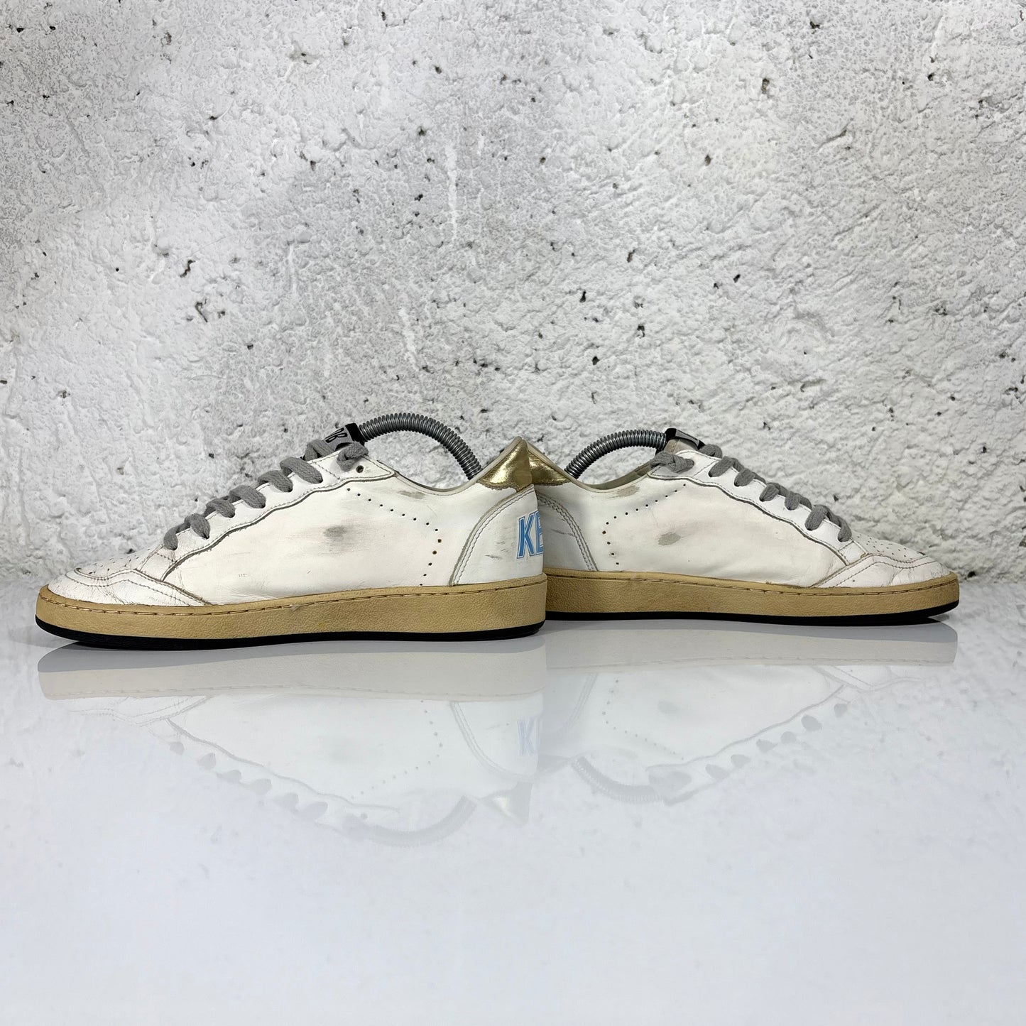 Golden goose Ballstar bianche con stella nera e talloncini oro 37