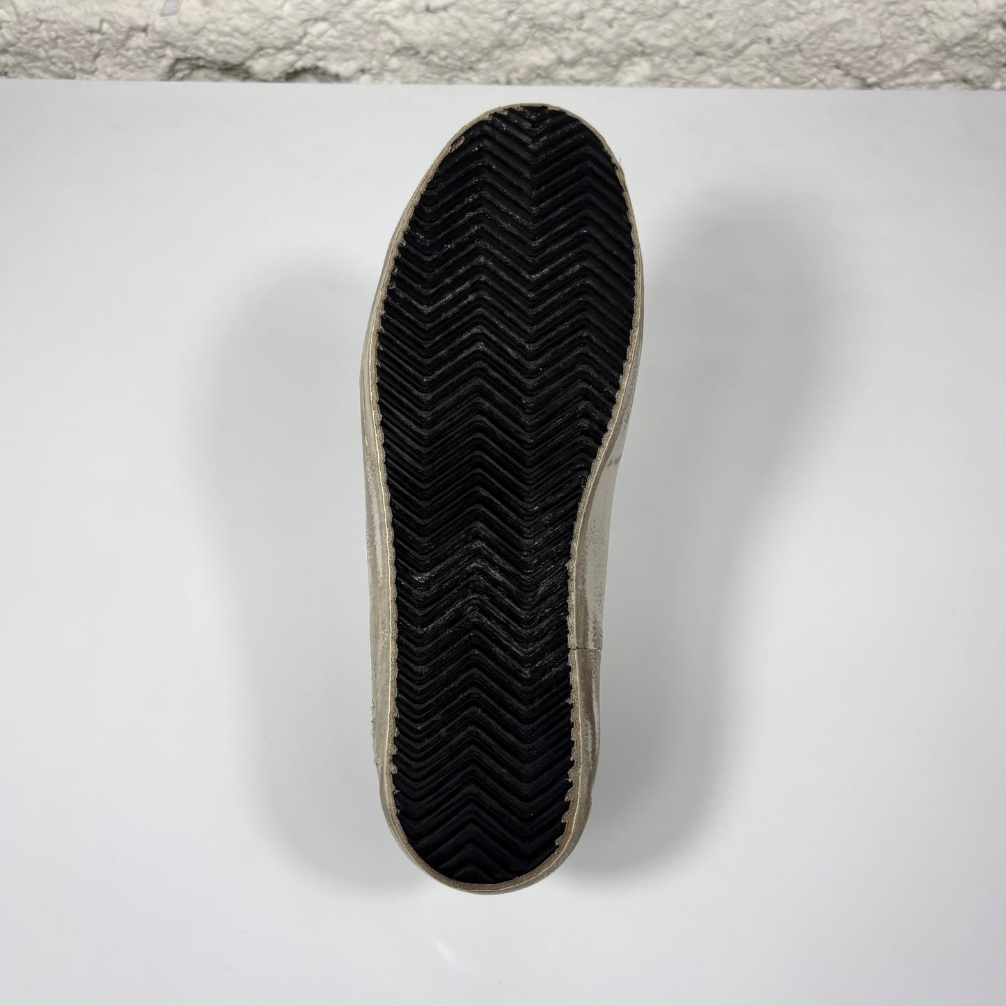 Golden Goose Superstar bianche con stella argento e talloncini arancio 39