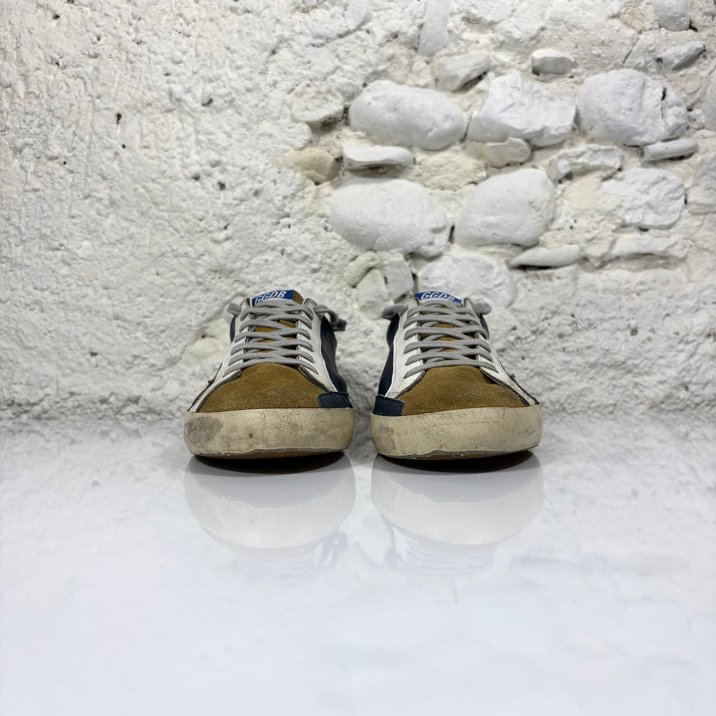 Golden Goose Superstar blu e bianche 43