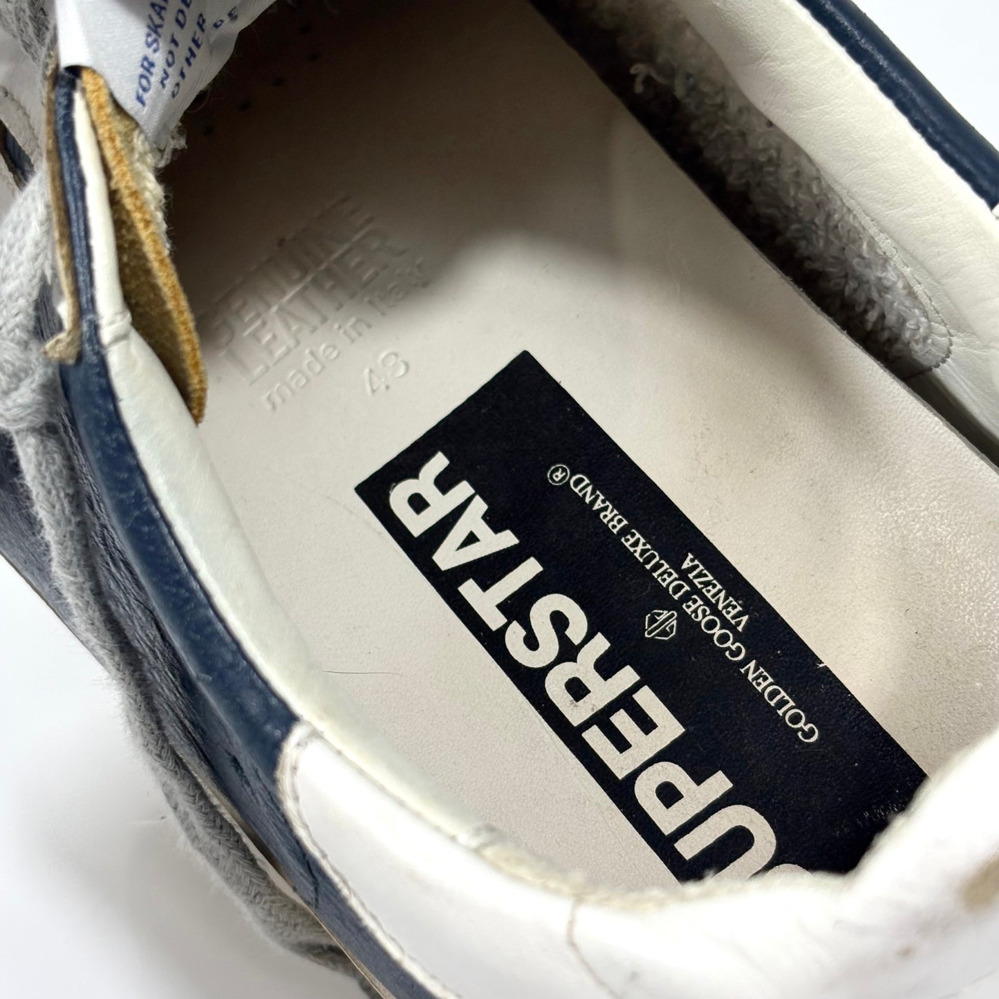 Golden Goose Superstar blu e bianche 43