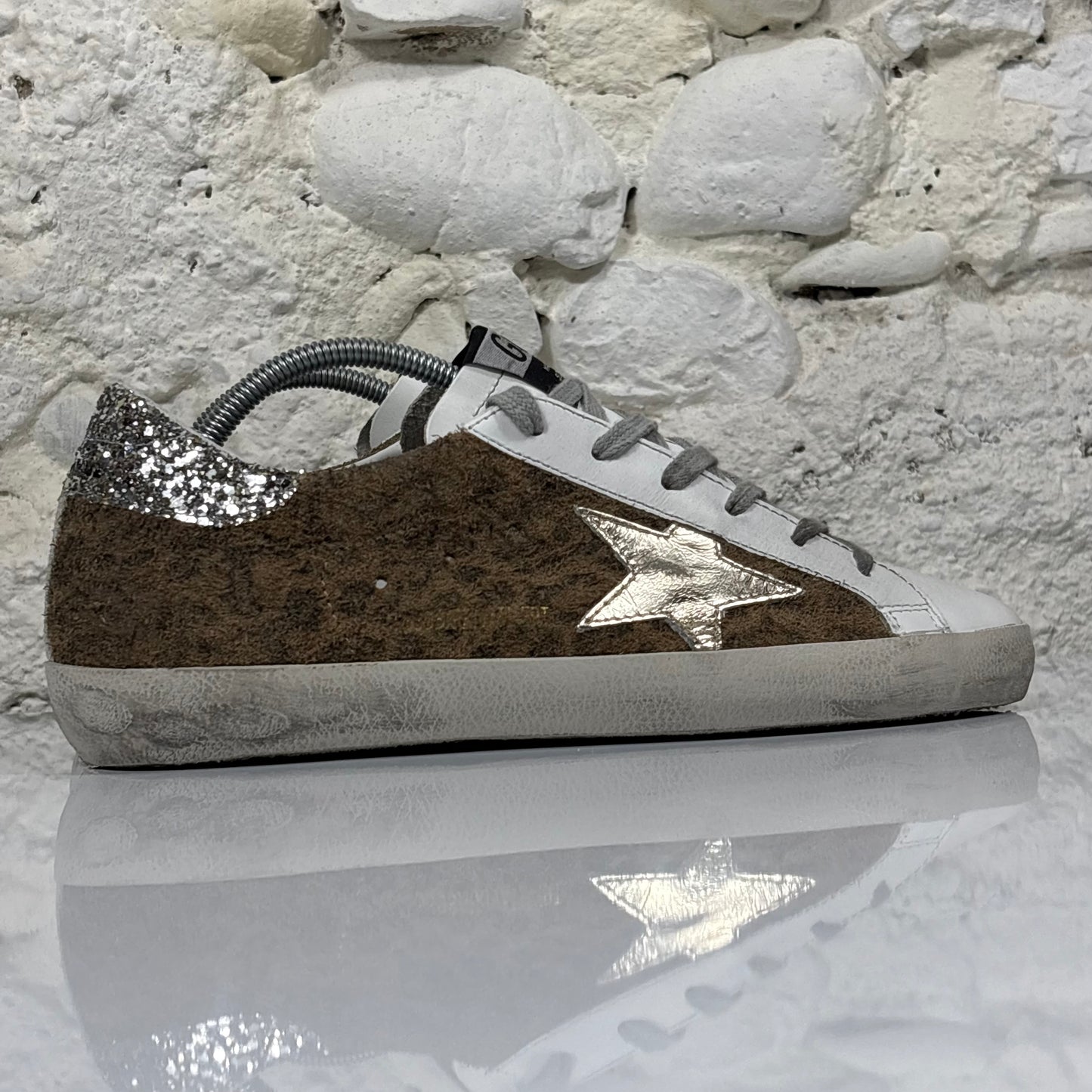 Golden Goose Superstar marroni maculate 38