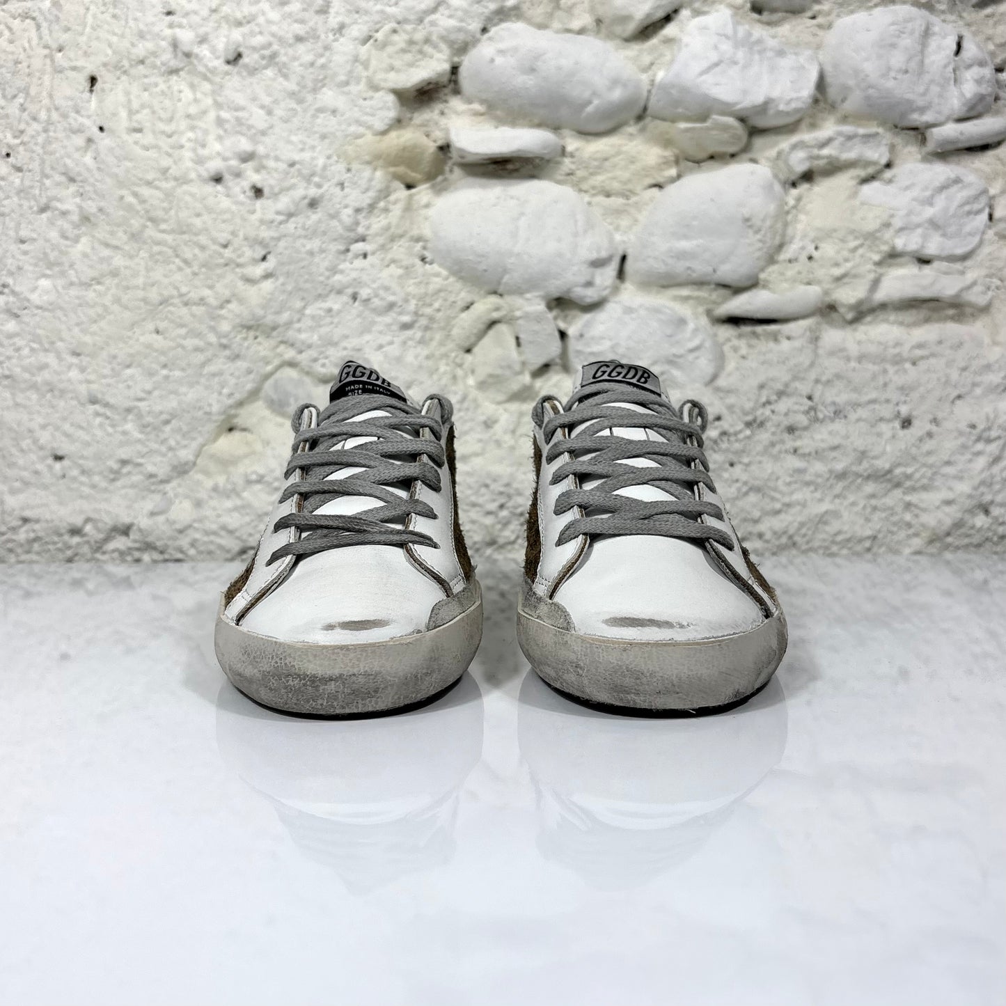 Golden Goose Superstar marroni maculate 38