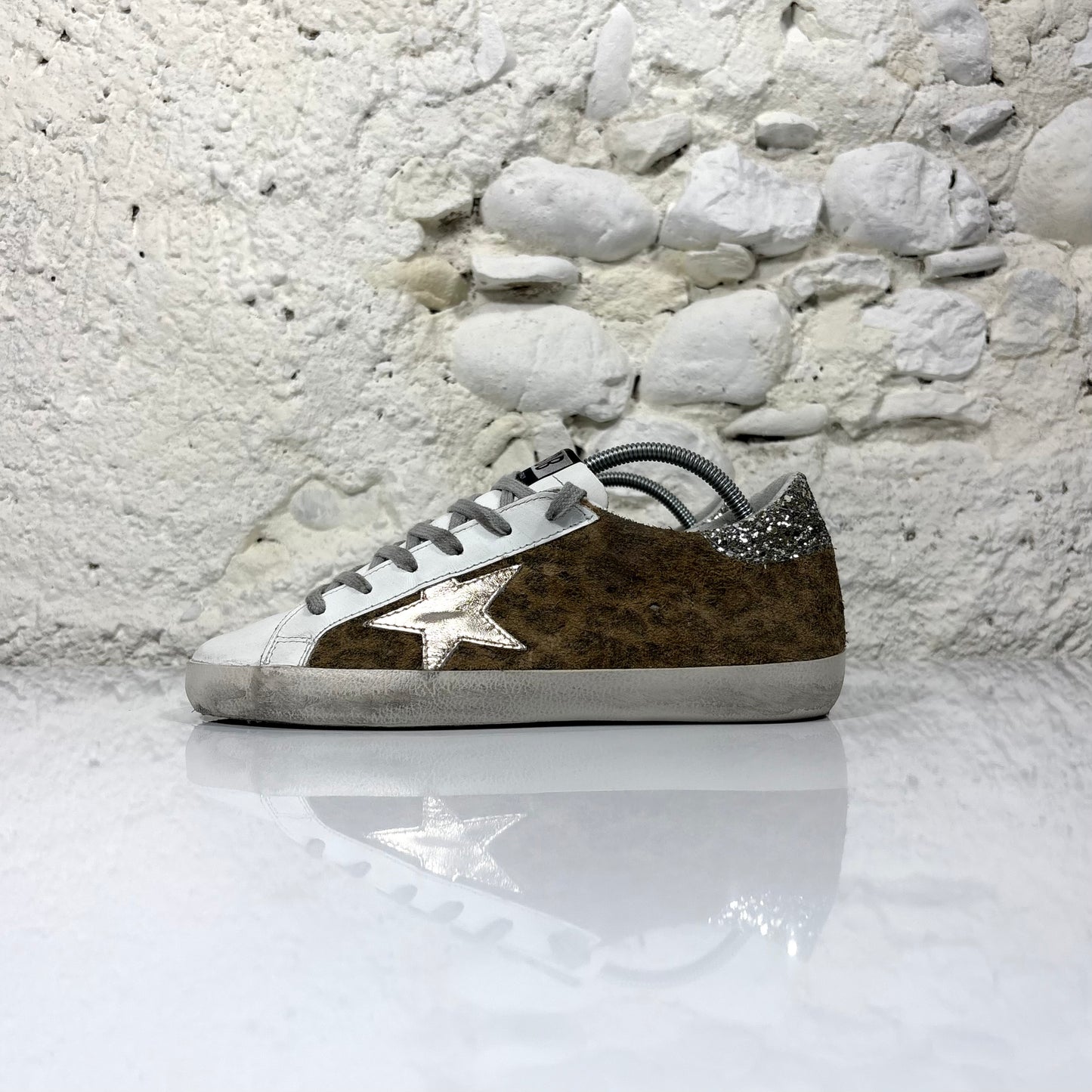 Golden Goose Superstar marroni maculate 38