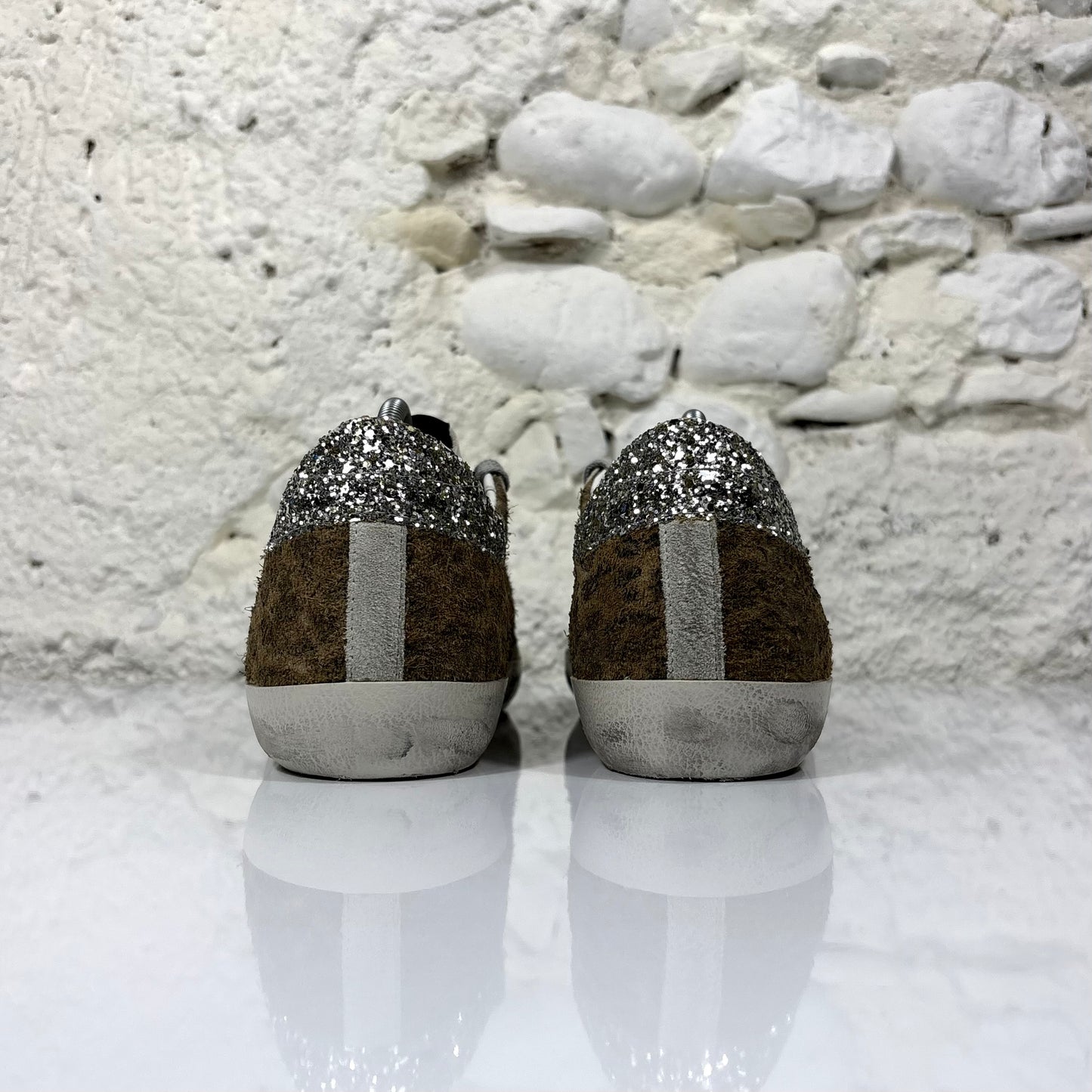 Golden Goose Superstar marroni maculate 38