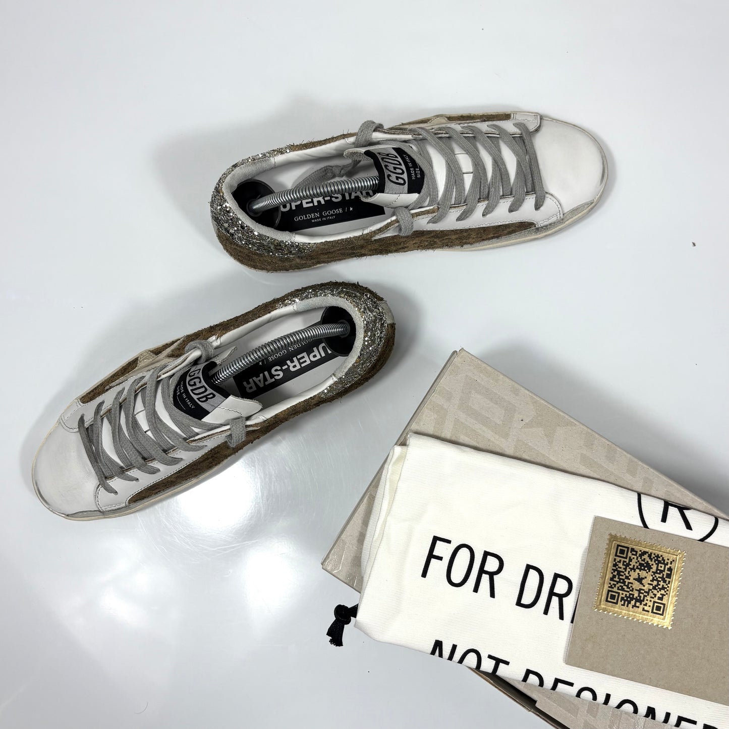 Golden Goose Superstar marroni maculate 38