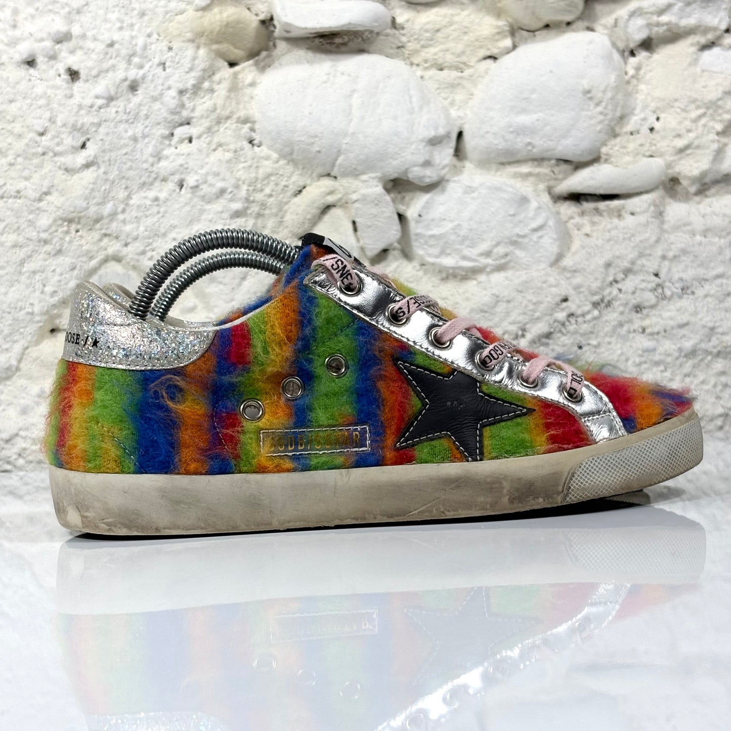 Golden goose Superstar Fuzzy Rainbow 39