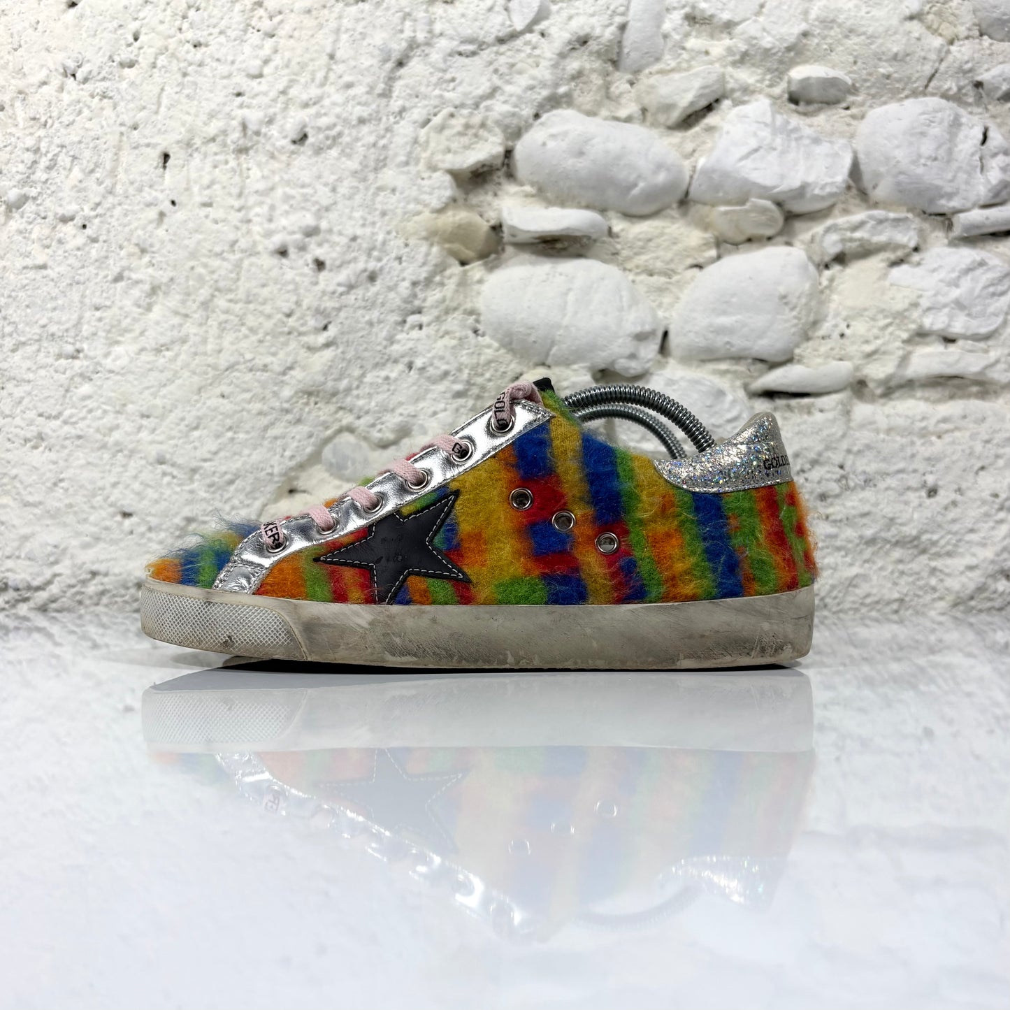 Golden goose Superstar Fuzzy Rainbow 39