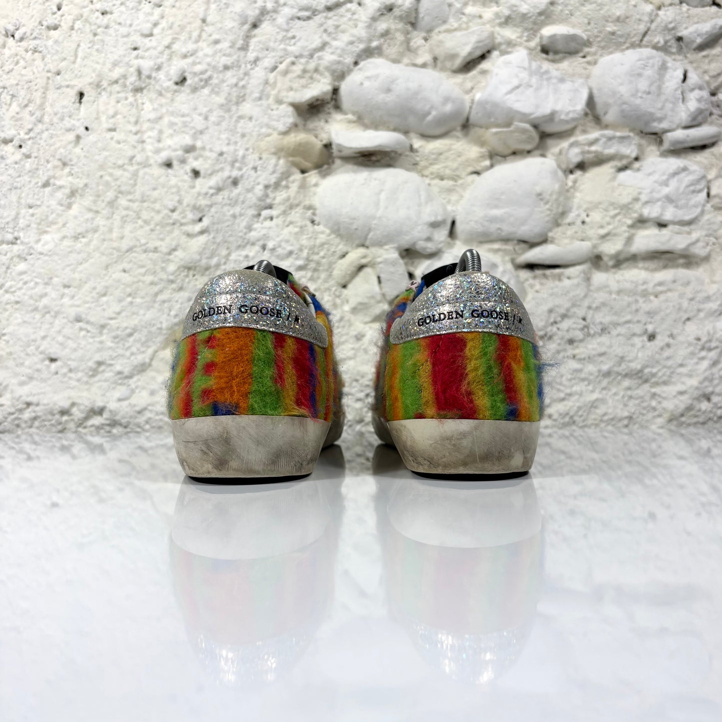 Golden goose Superstar Fuzzy Rainbow 39