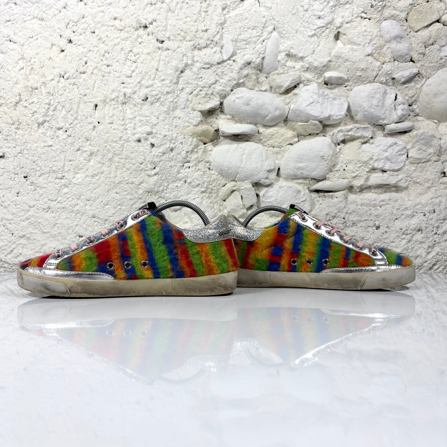Golden goose Superstar Fuzzy Rainbow 39