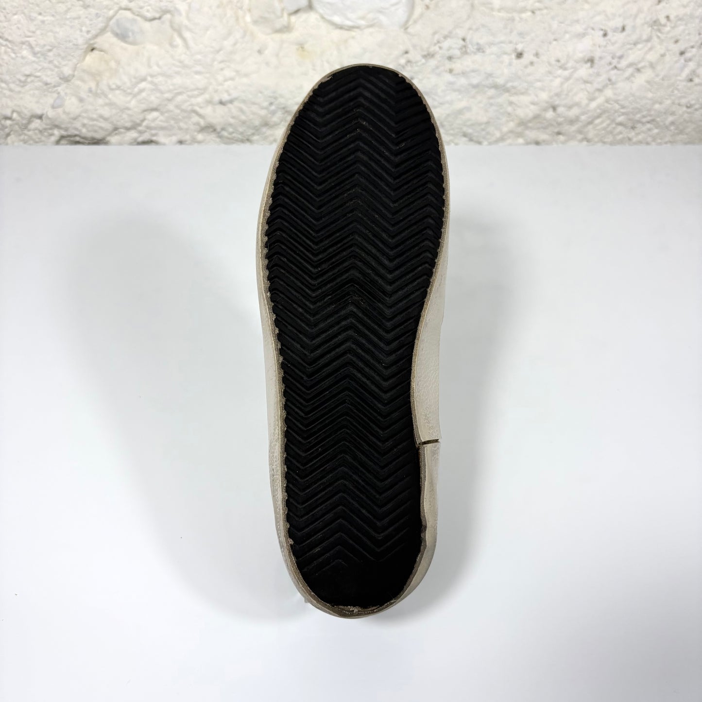 Golden goose Superstar bianche con disegni e diamantini, talloncini e stella neri brillantinati 39