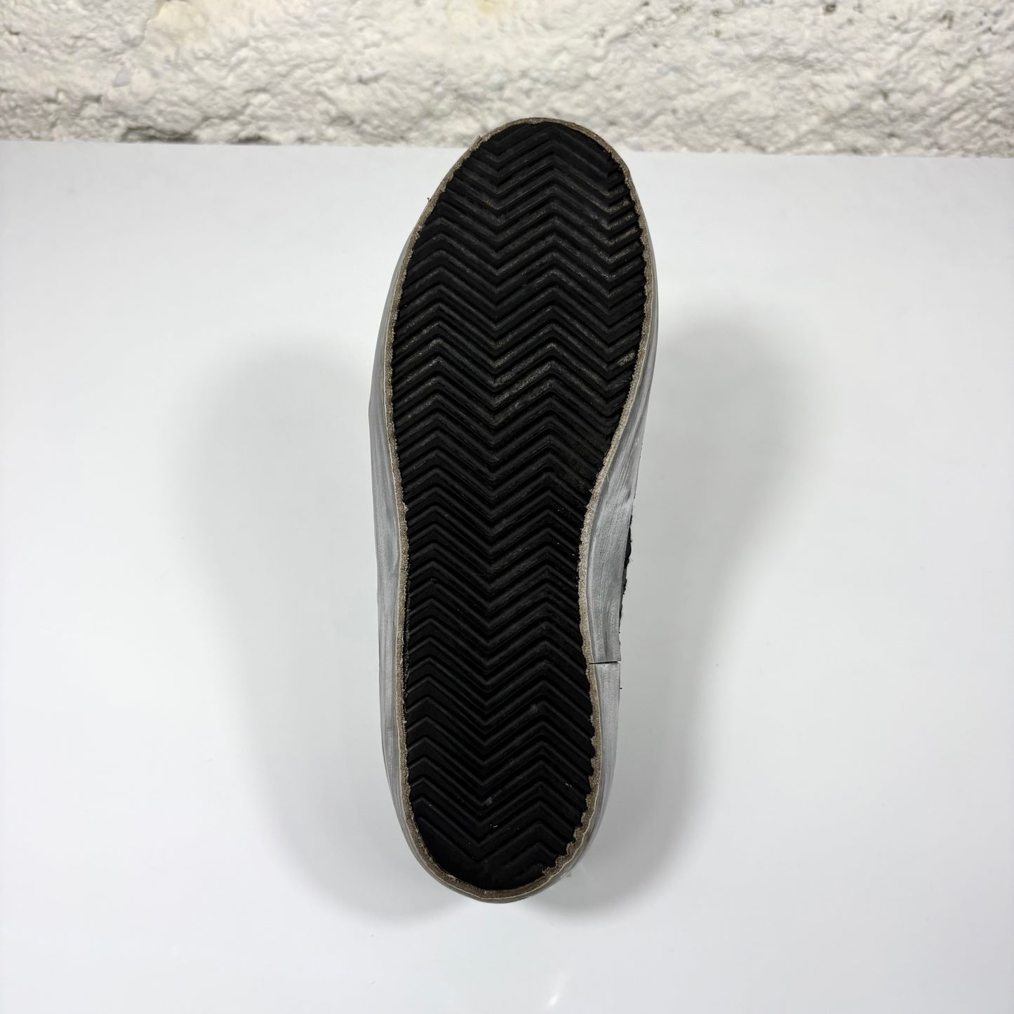 Golden goose Superstar nere con fantasia , fascia argento 36