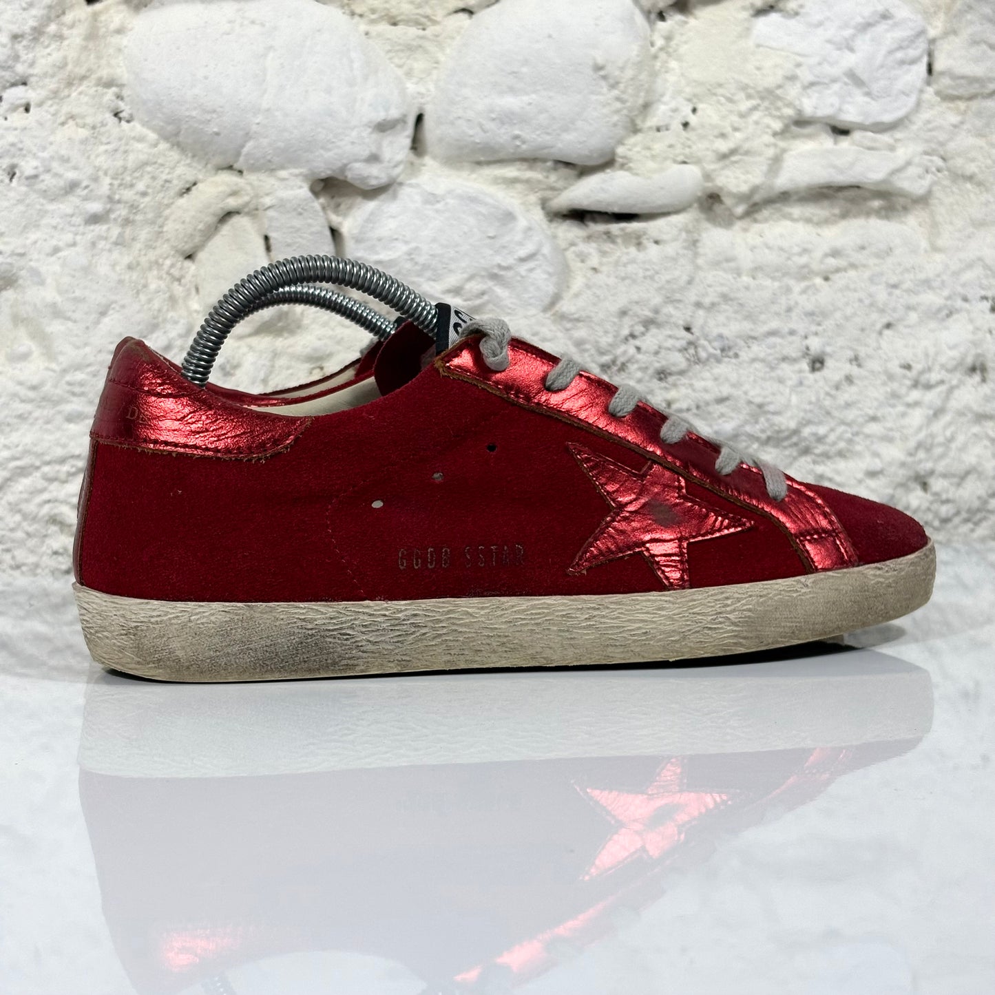 Golden goose Superstar in tessuto rosso 38