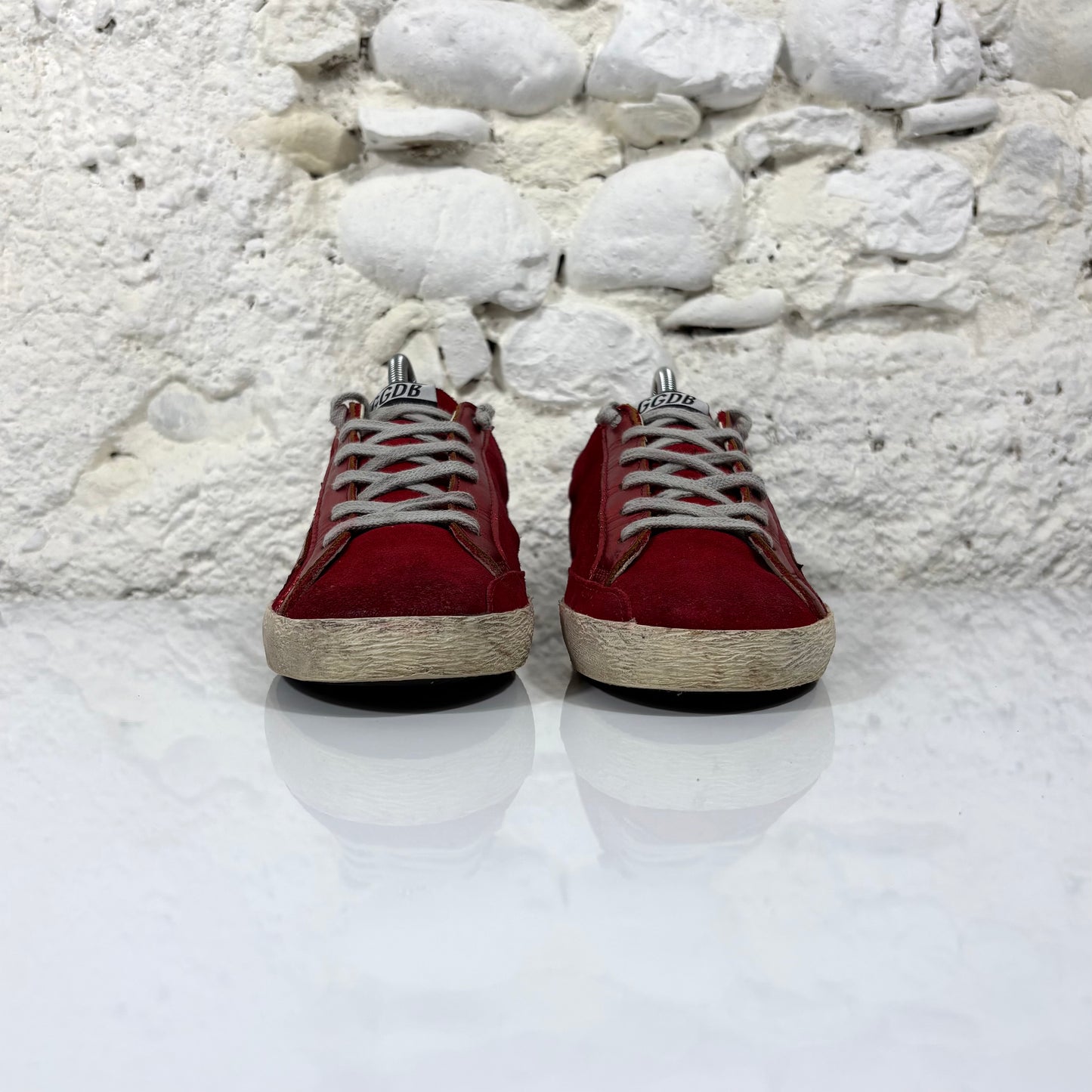 Golden goose Superstar in tessuto rosso 38