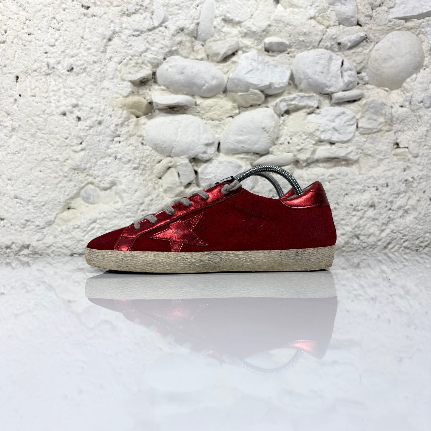 Golden goose Superstar in tessuto rosso 38