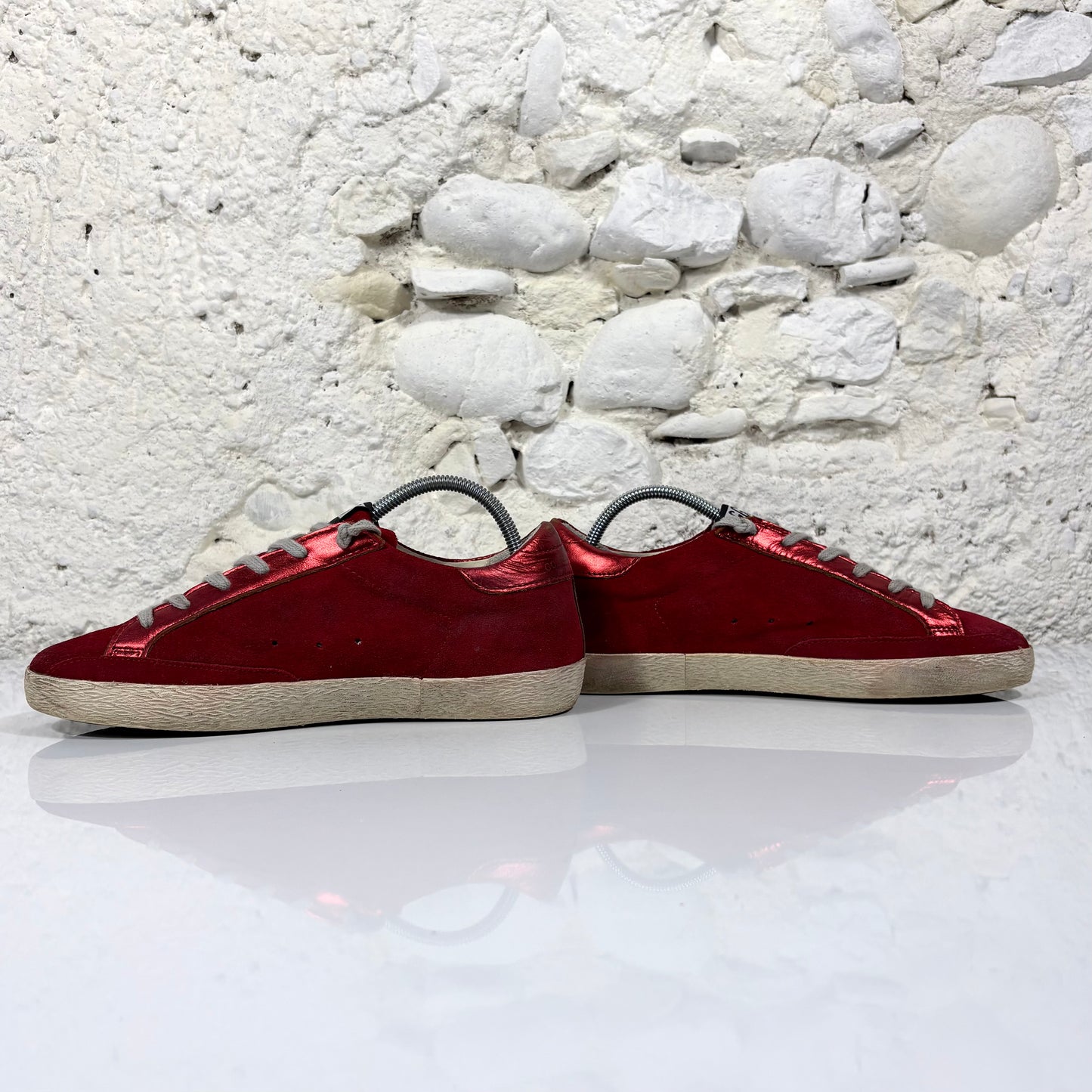 Golden goose Superstar in tessuto rosso 38