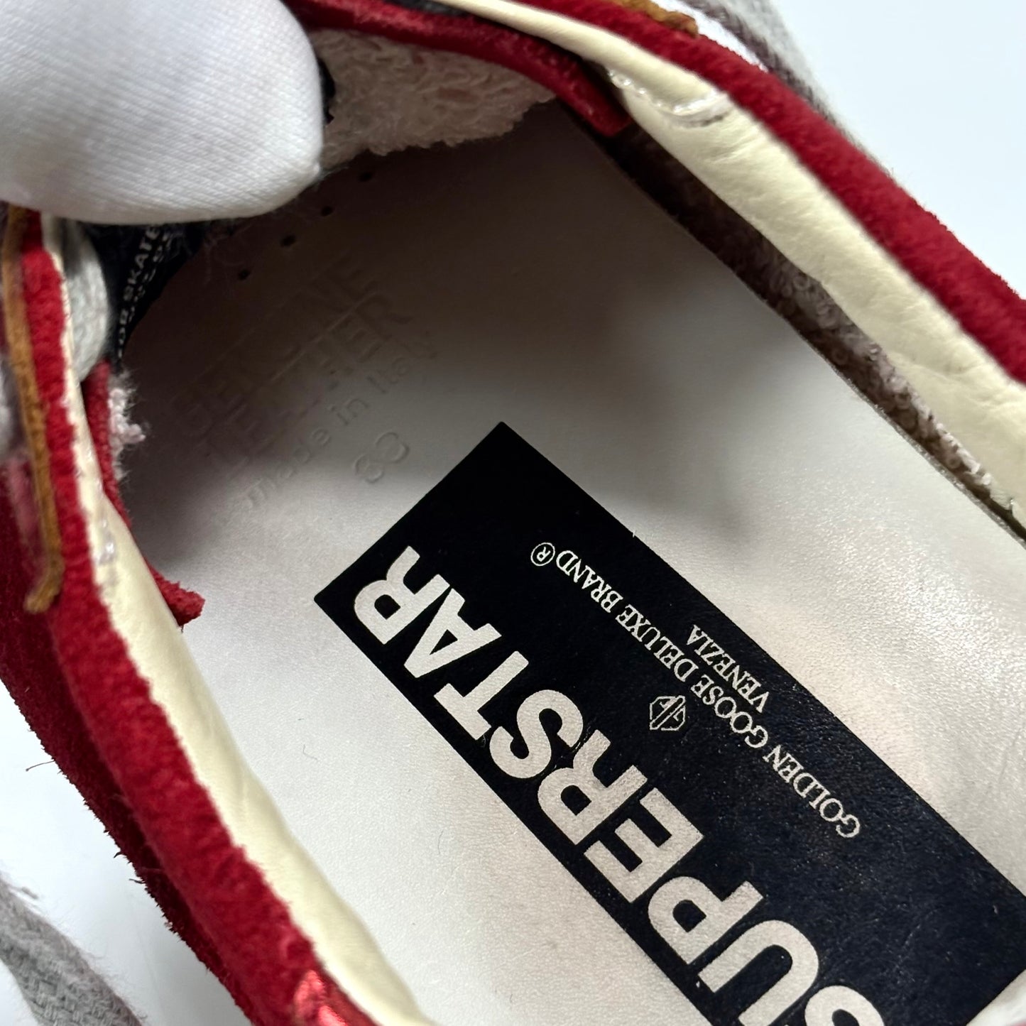 Golden goose Superstar in tessuto rosso 38