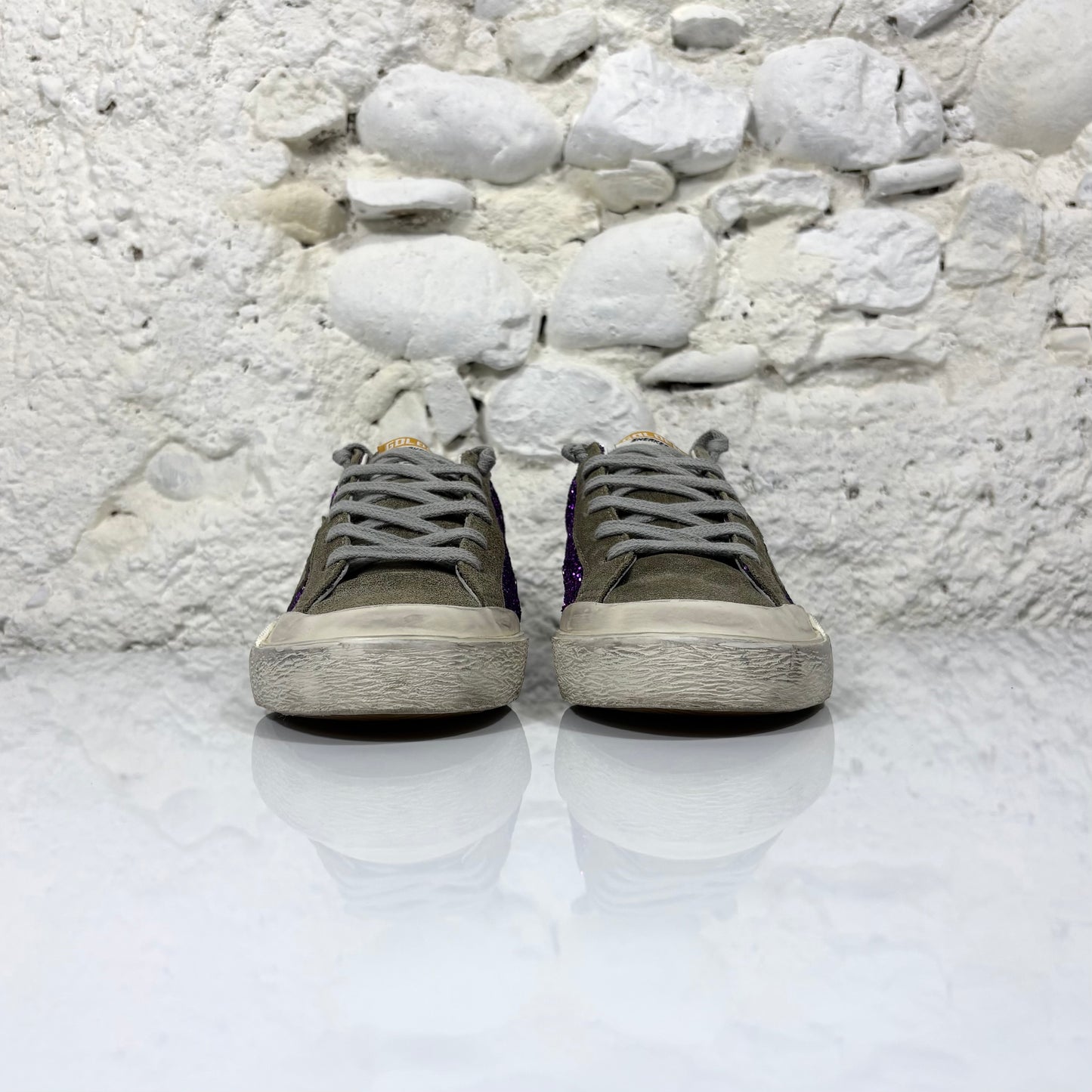 Golden goose Superstar-Penstar viola con paillettes 37