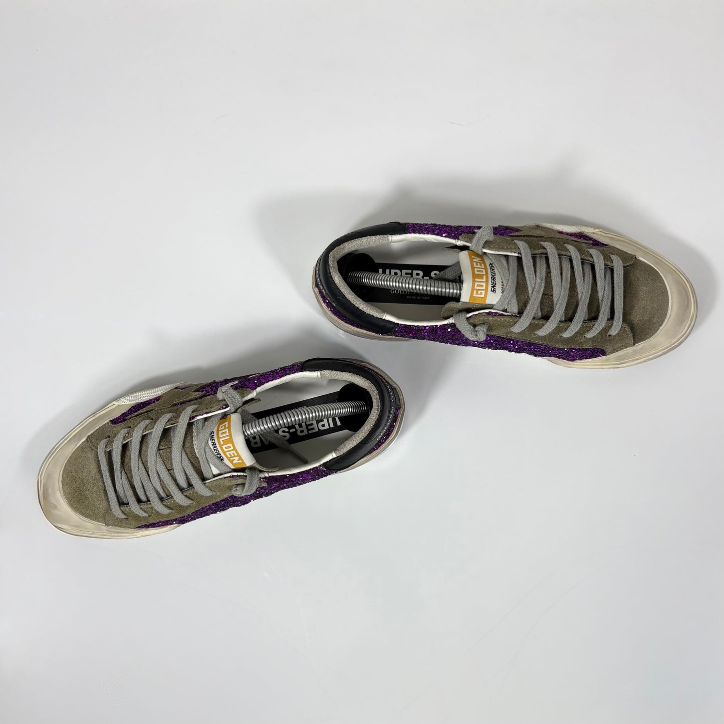 Golden goose Superstar-Penstar viola con paillettes 37