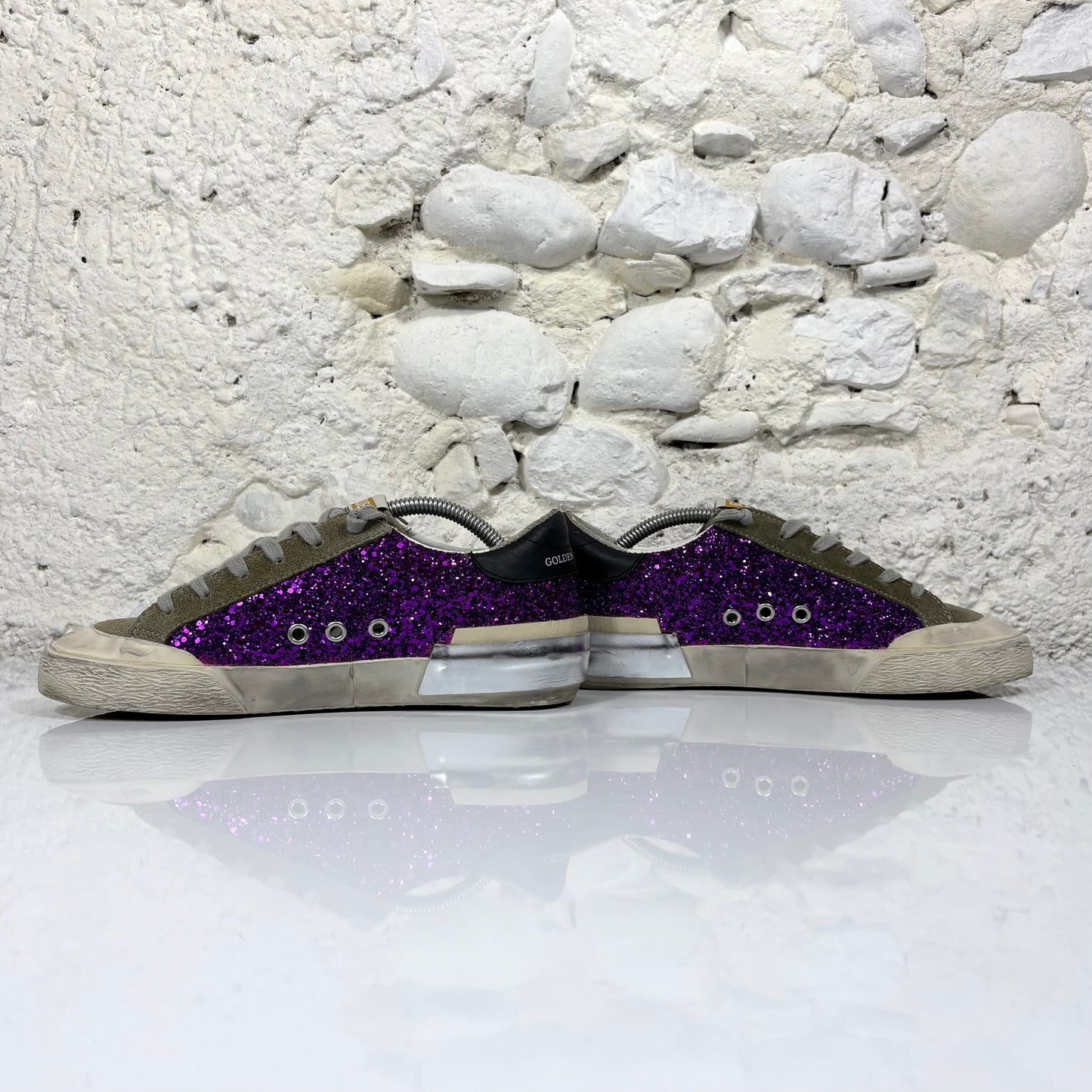 Golden goose Superstar-Penstar viola con paillettes 37