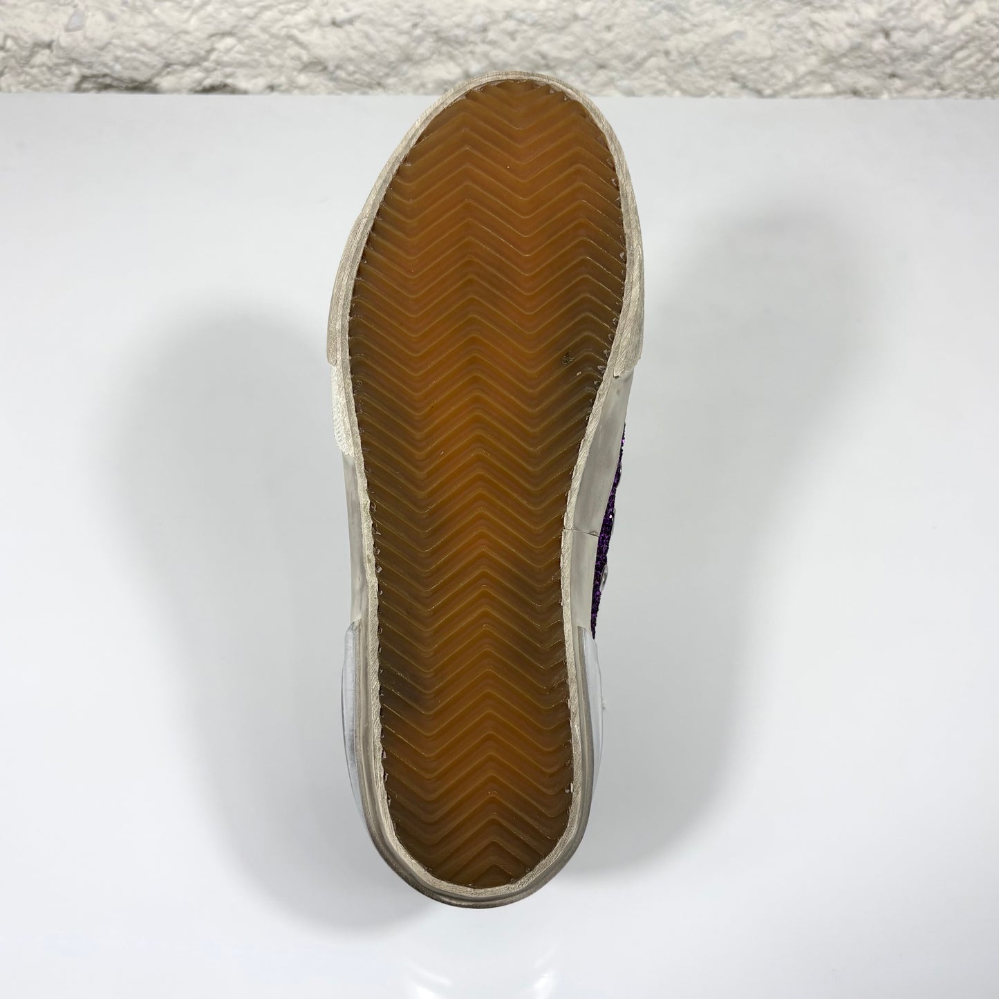 Golden goose Superstar-Penstar viola con paillettes 37