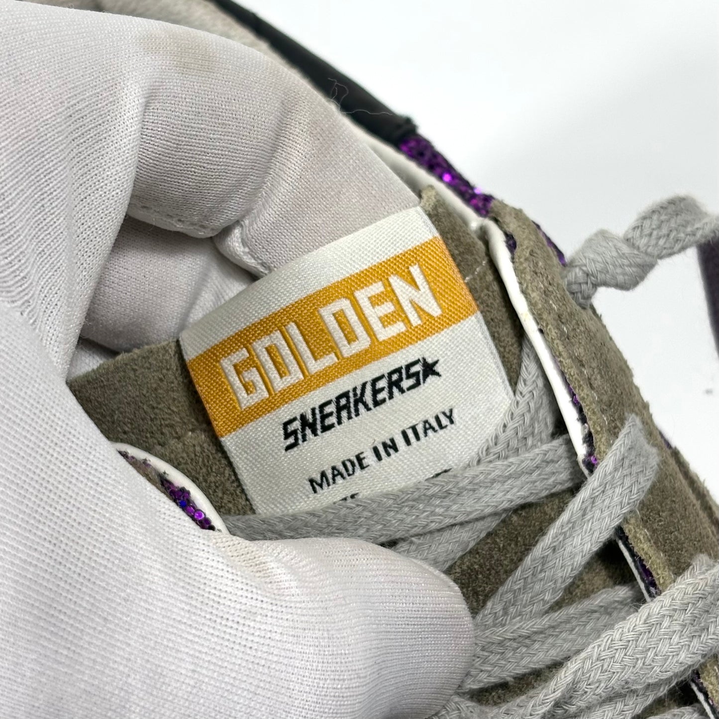 Golden goose Superstar-Penstar viola con paillettes 37