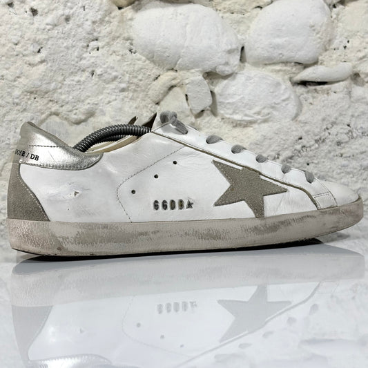 Golden goose Superstar bianche e argento 42