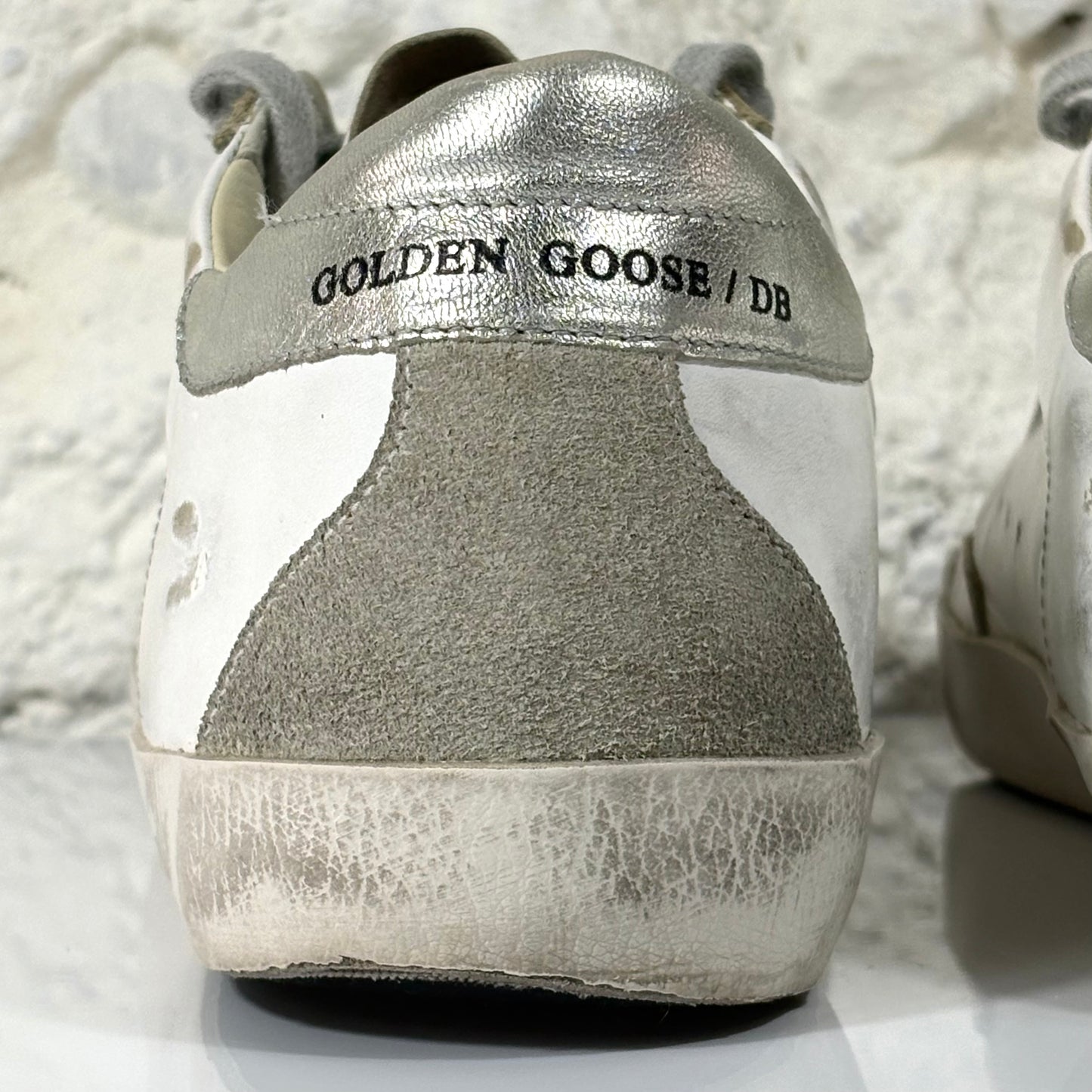Golden goose Superstar bianche e argento 42
