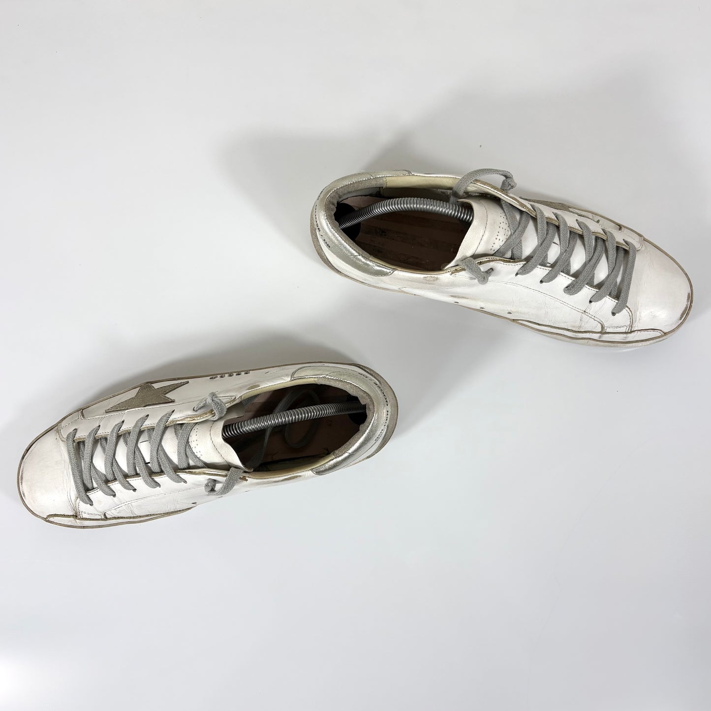 Golden goose Superstar bianche e argento 42