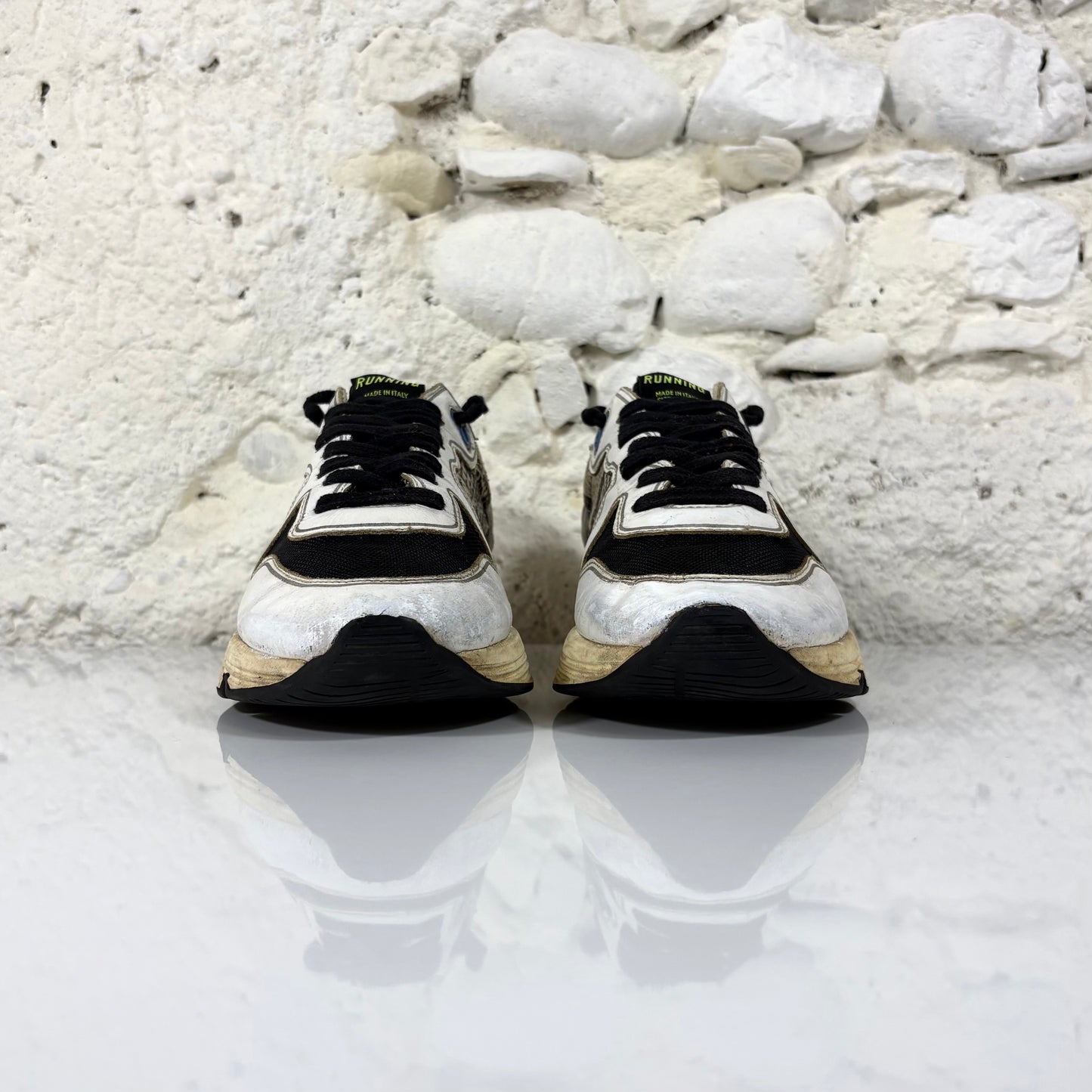 Golden goose Running Sole bianche, beije e a squame 39
