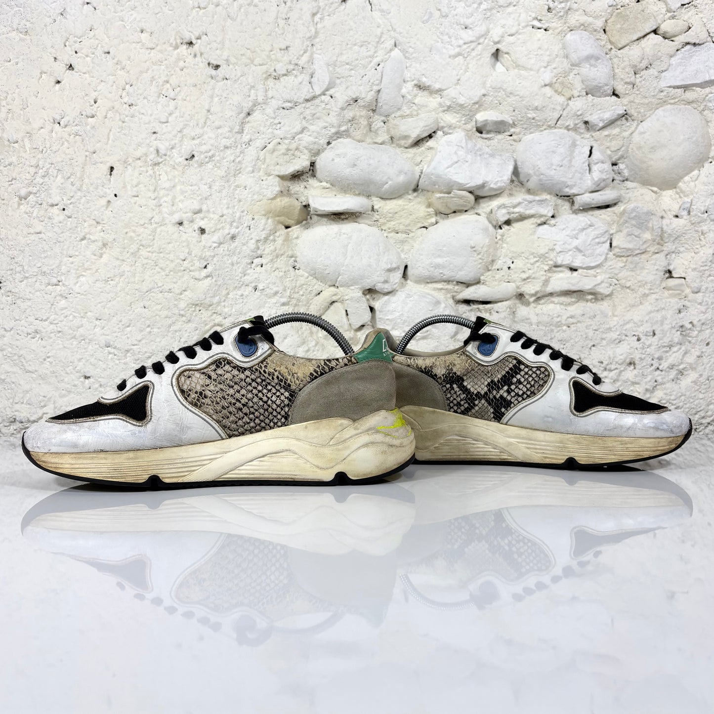 Golden goose Running Sole bianche, beije e a squame 39
