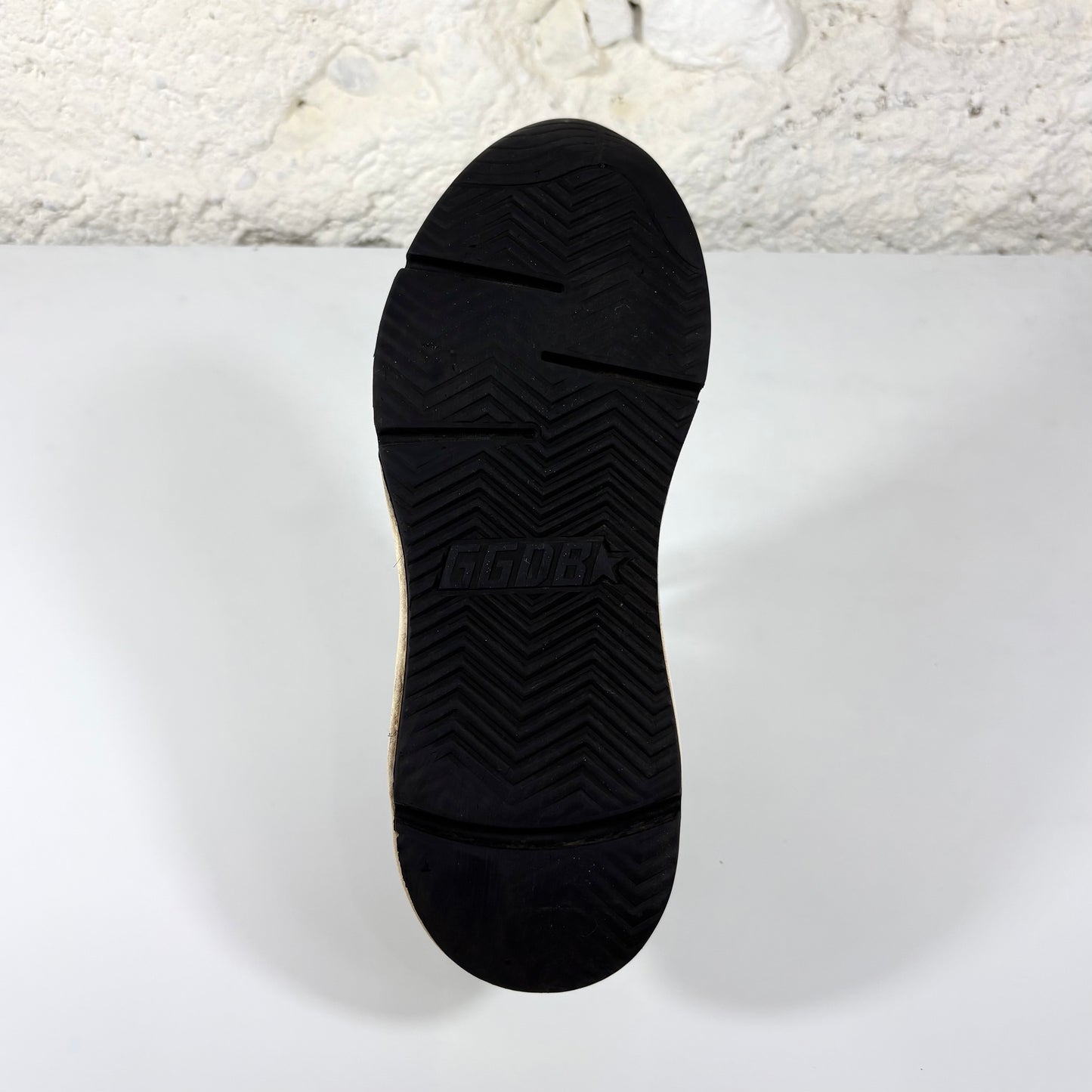 Golden goose Running Sole bianche, beije e a squame 39
