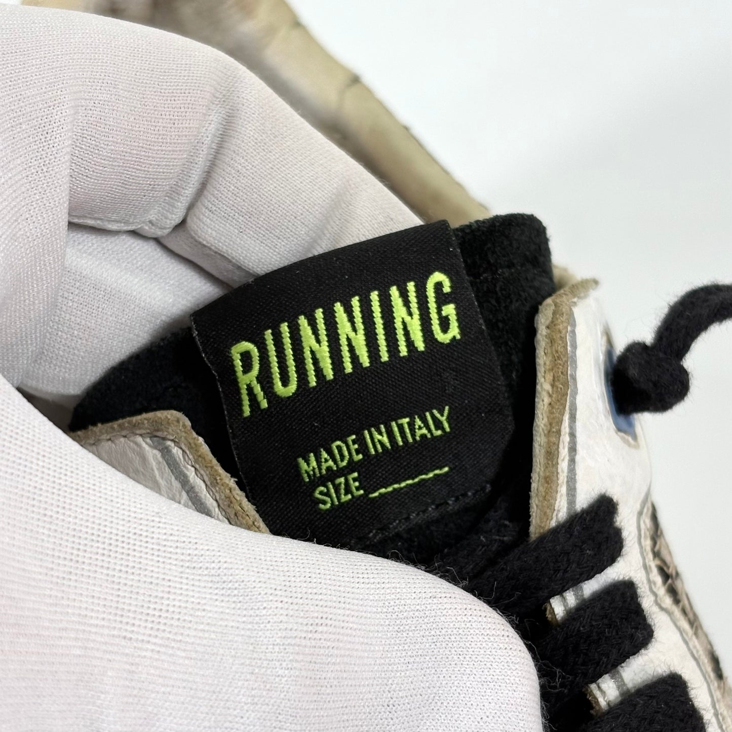 Golden goose Running Sole bianche, beije e a squame 39