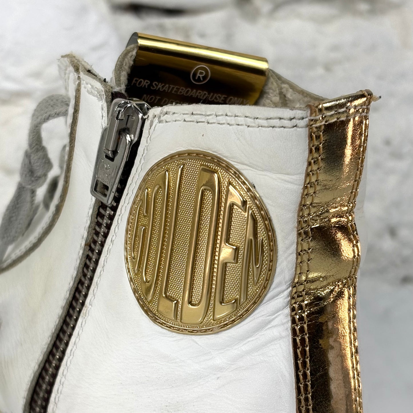 Golden goose Francy bianche con stella marrone e dettagli dorati 37