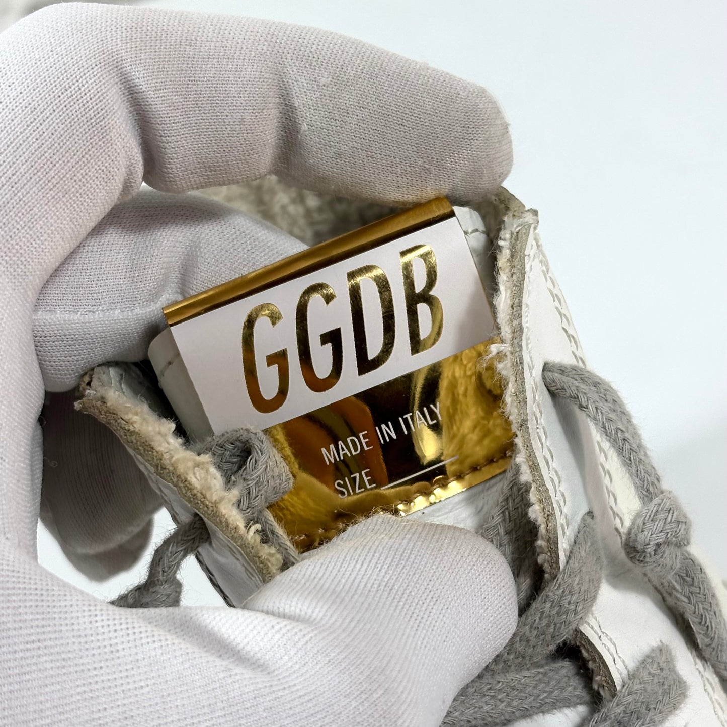 Golden goose Francy bianche con stella marrone e dettagli dorati 37