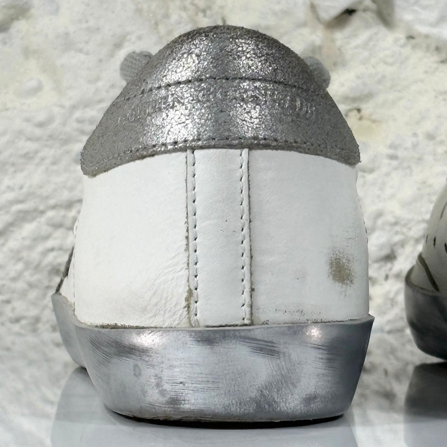 Golden goose Superstar bianche e argento 37