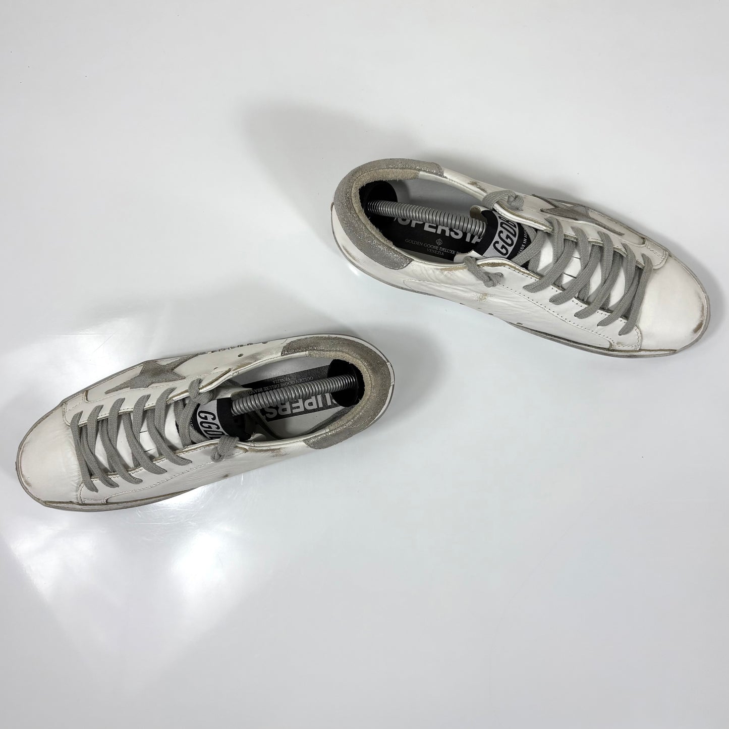 Golden goose Superstar bianche e argento 37