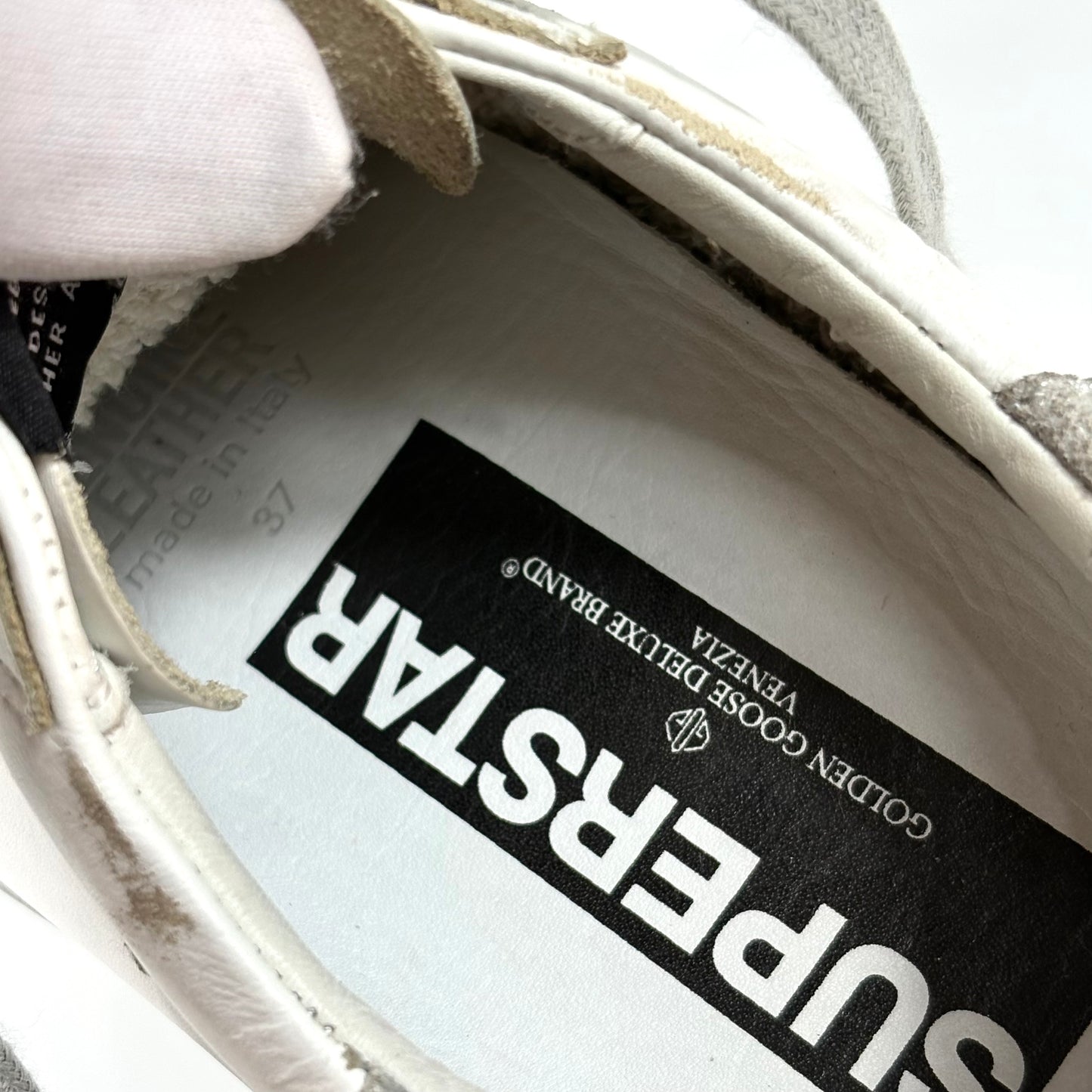 Golden goose Superstar bianche e argento 37