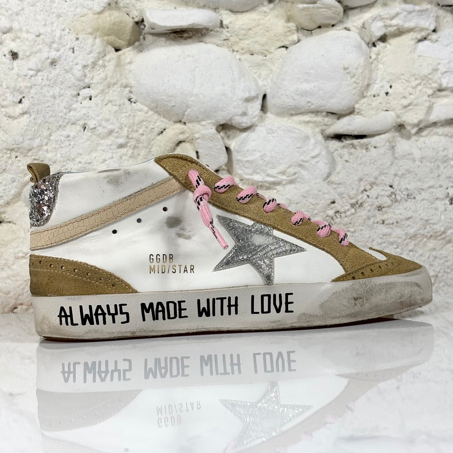 Golden goose Midstar beige e bianche 40