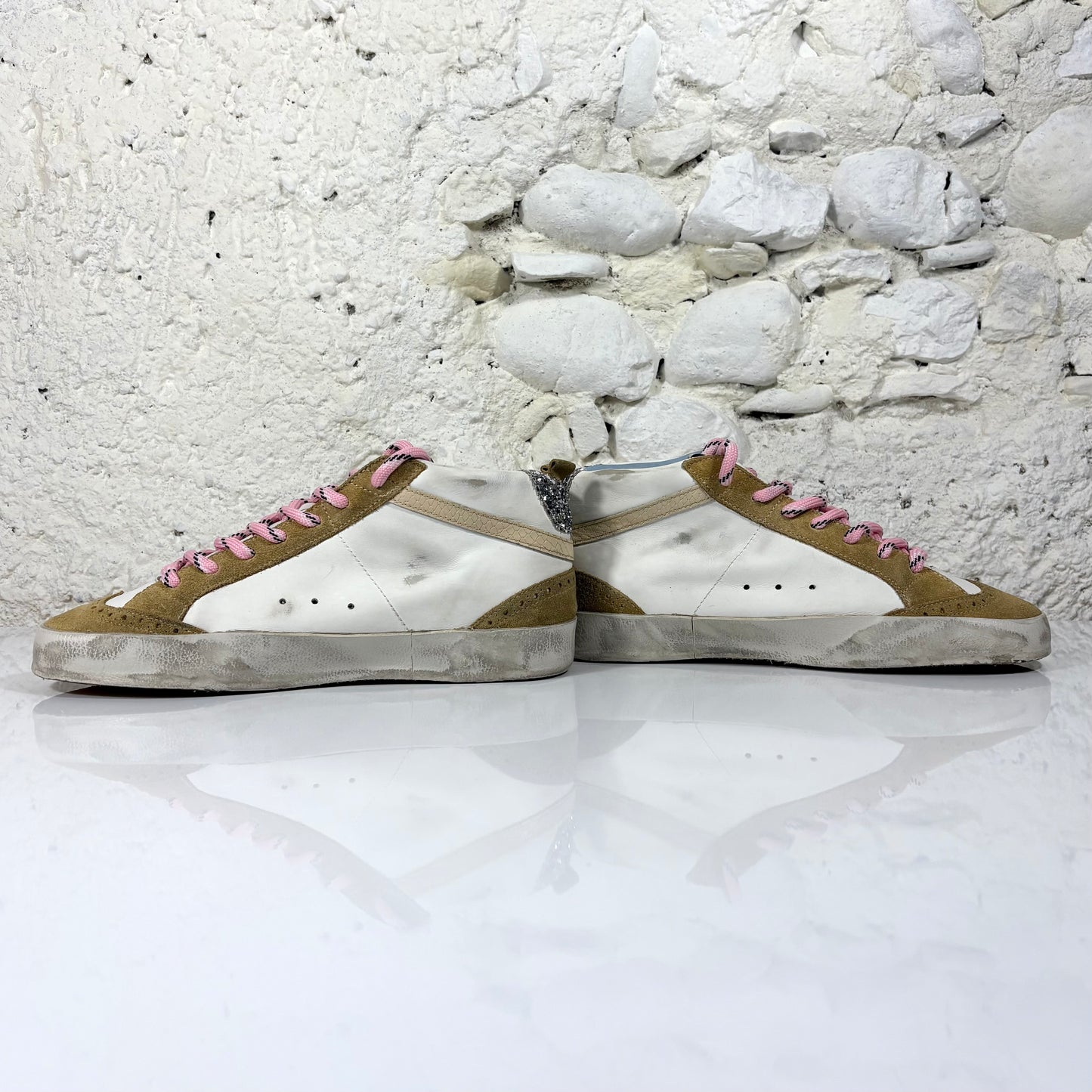 Golden goose Midstar beige e bianche 40