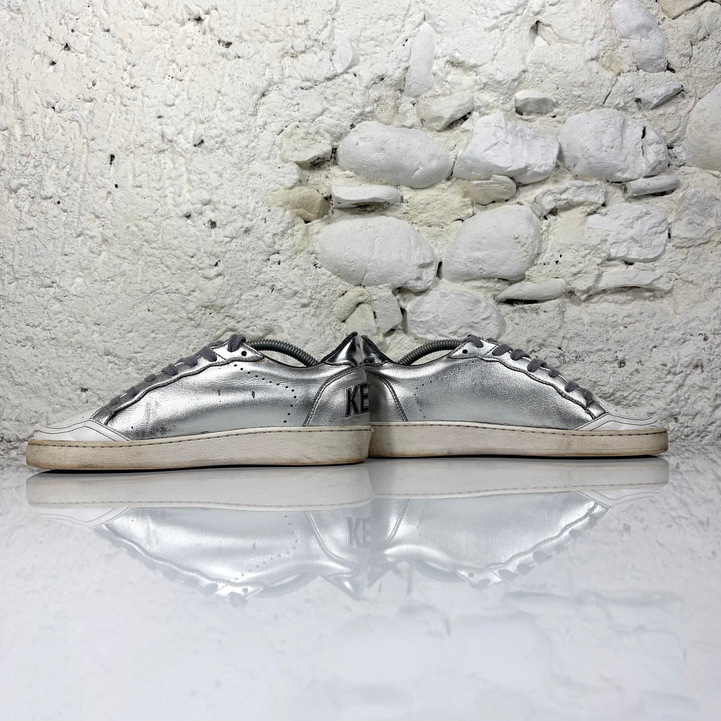 Golden goose Ballstar argento e bianco 36