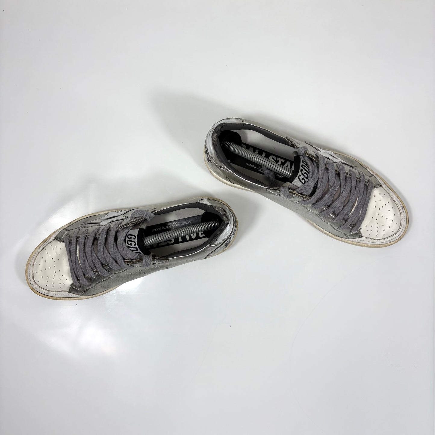 Golden goose Ballstar argento e bianco 36