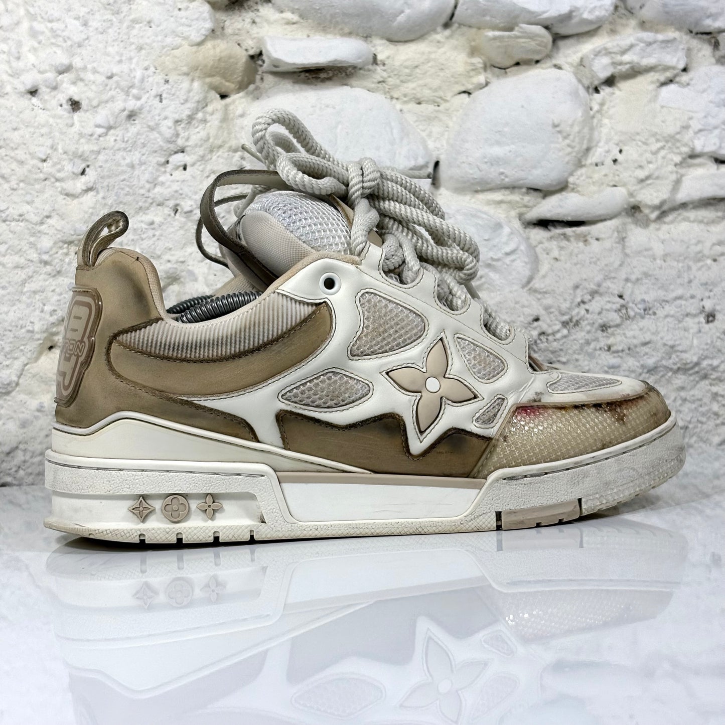 Louis Vuitton Skate beige e bianco 43