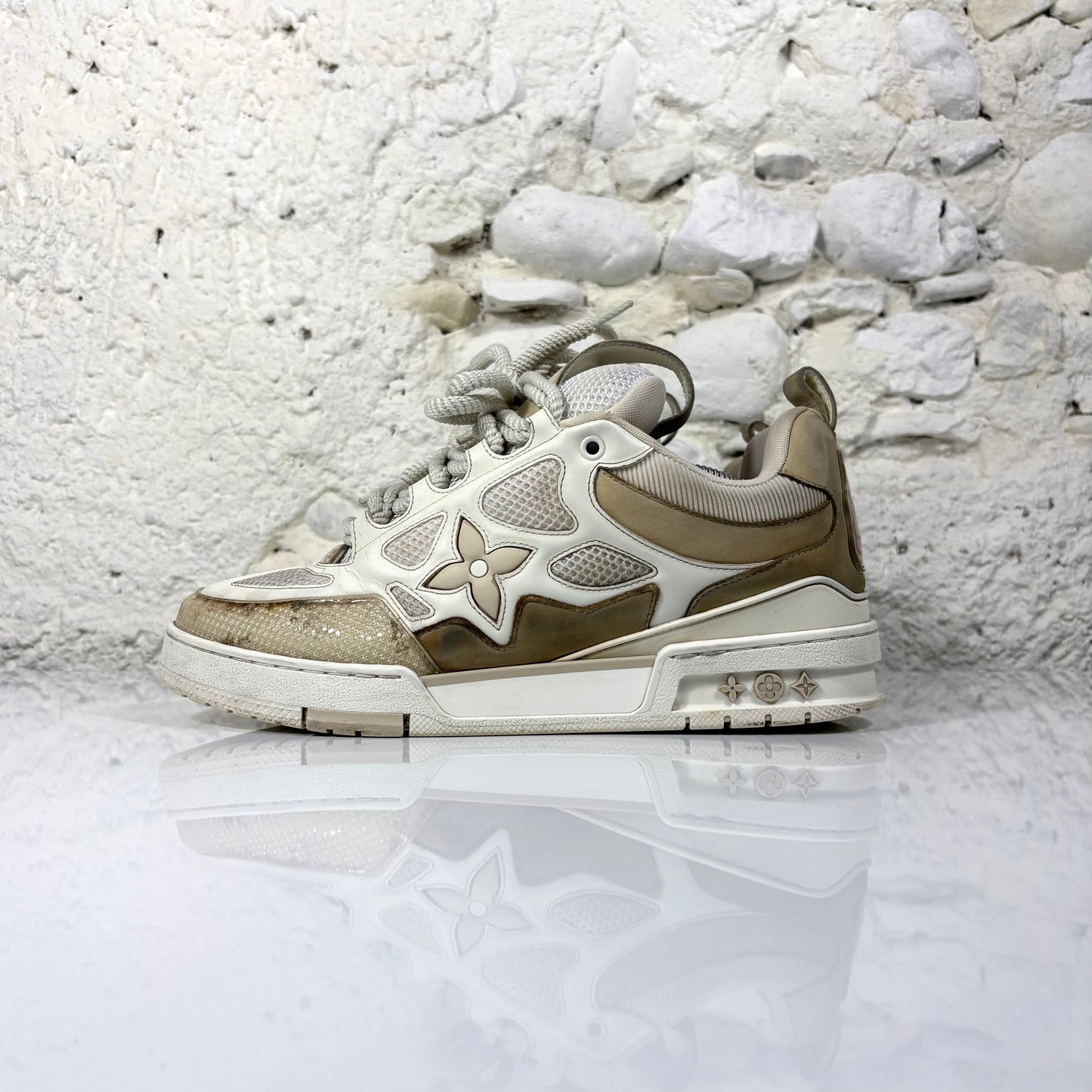 Louis Vuitton Skate beige e bianco 43